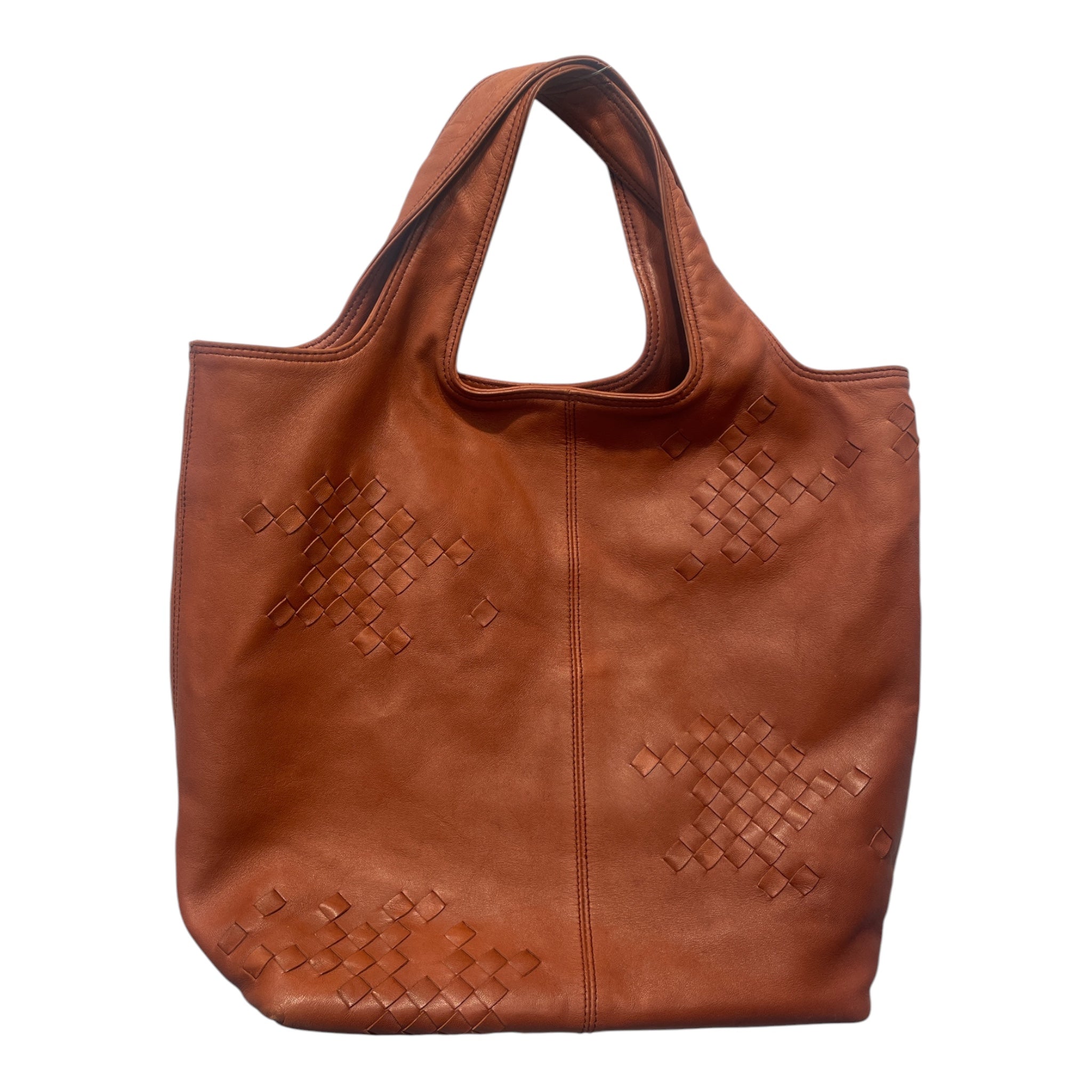 BOTTEGA VENETA/Tote Bag/Leather/ORN/BURNT ORANGE/INTRECCIATO SMALL view 1