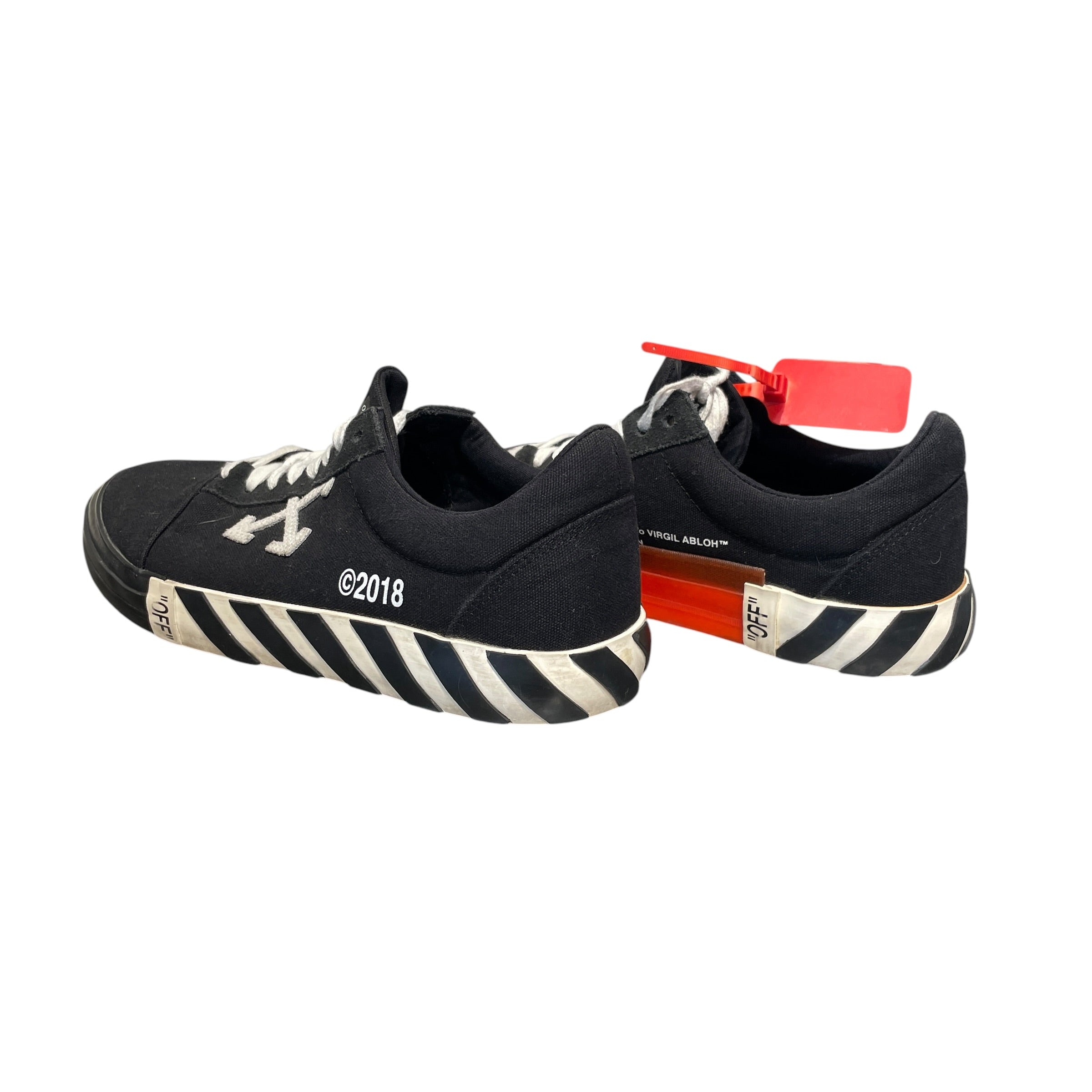 OFF-WHITE/Low-Sneakers/EU 44/Cotton/BLK/Vulcanized Low Top 'Black' view 6