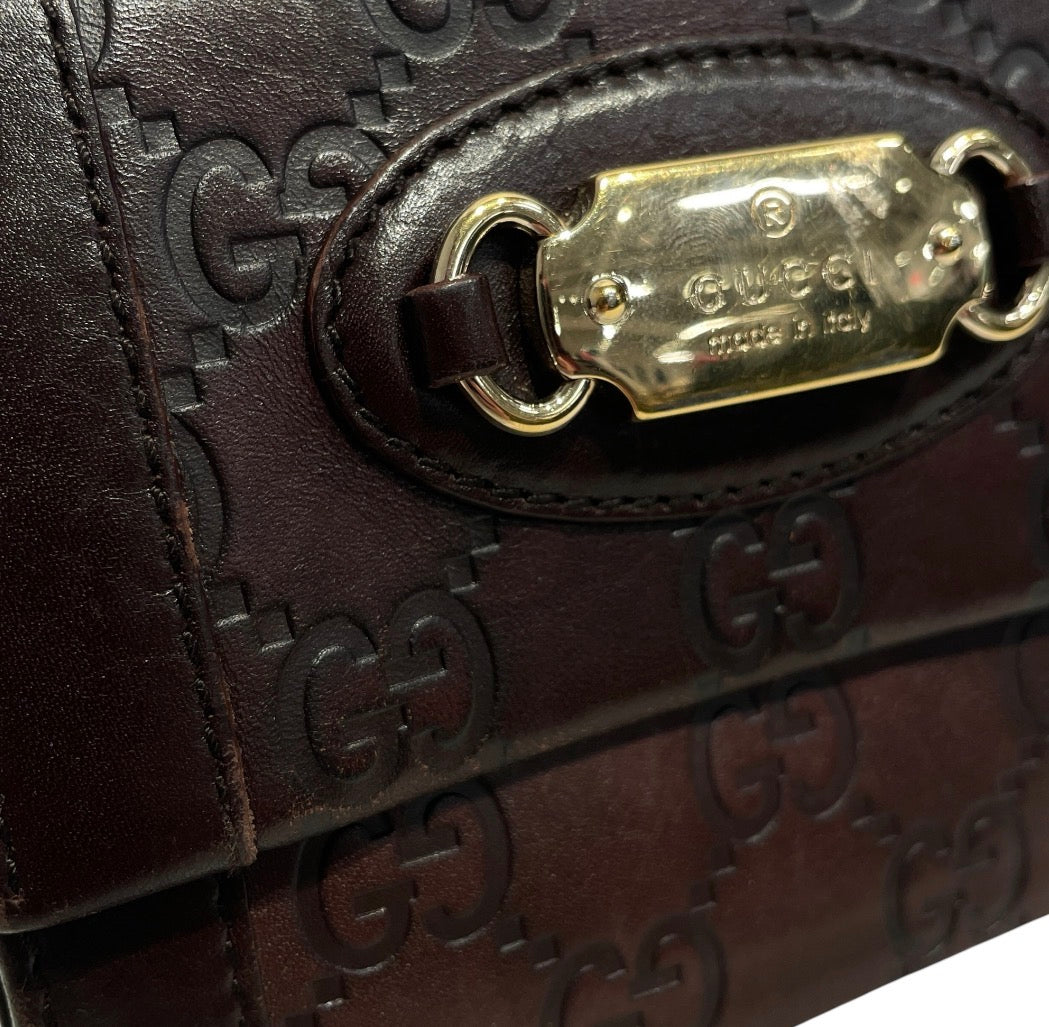 GUCCI/Bifold Wallet/Monogram/Cotton/BRD/GOLD HRDWR view 6