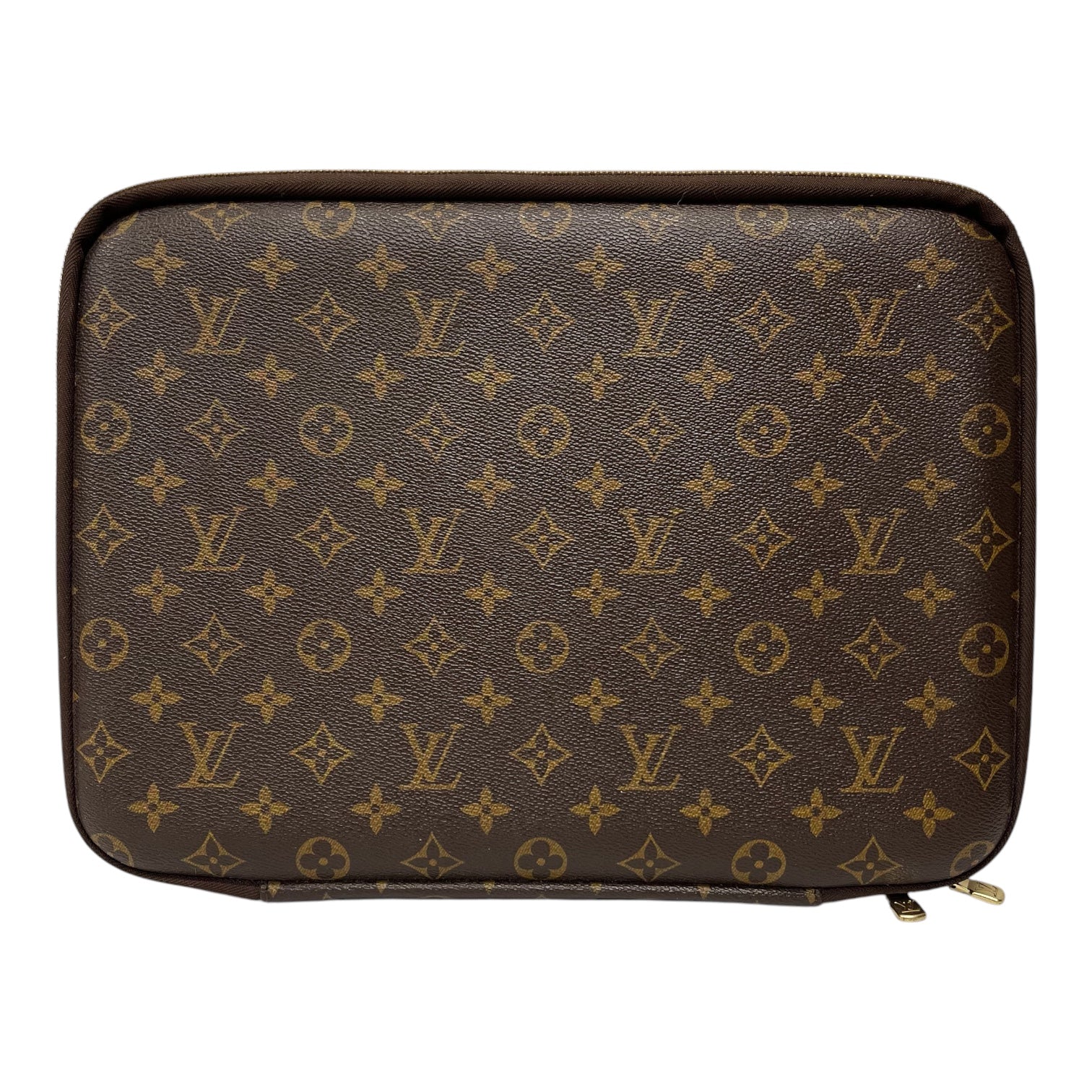 LOUIS VUITTON/Bag/Monogram/Leather/BRW/Laptop Case view 3