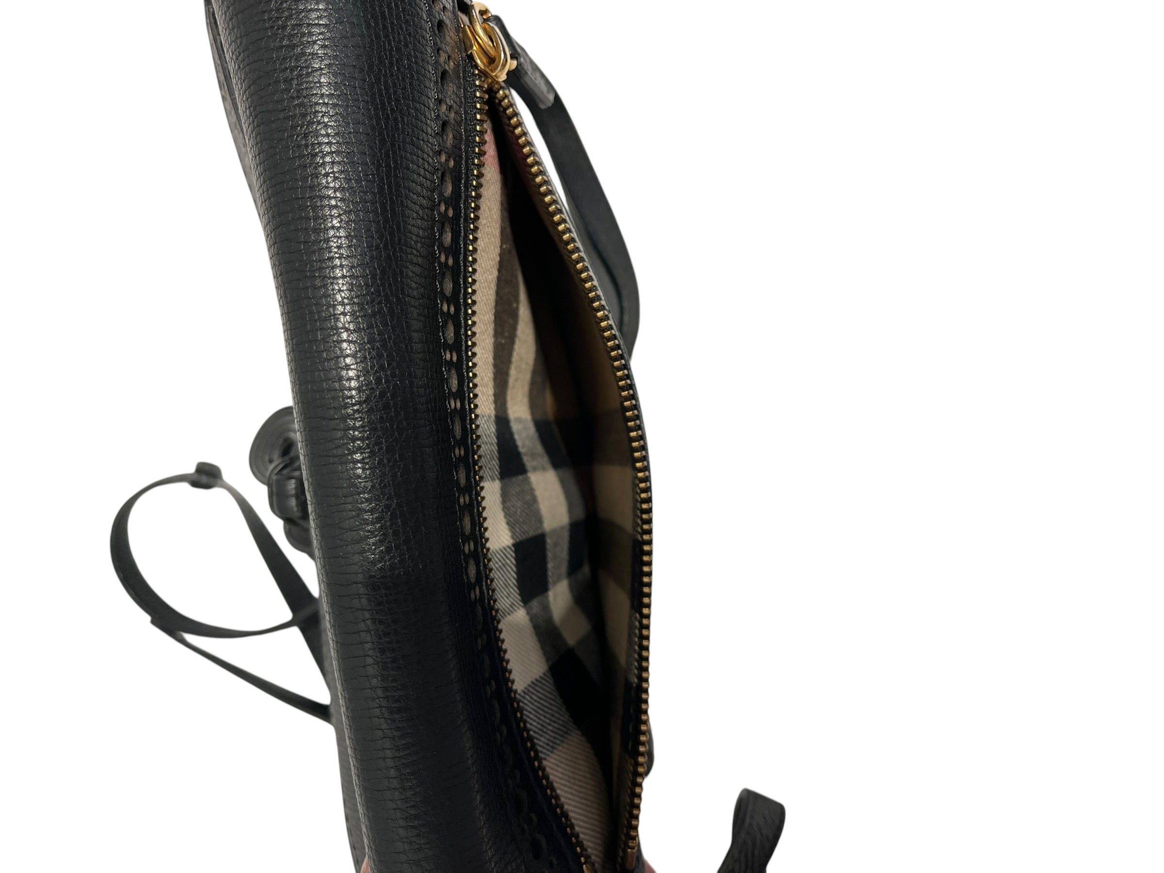 BURBERRY/Cross Body Bag/Leather/BLK/MACKEN FRINGE view 3