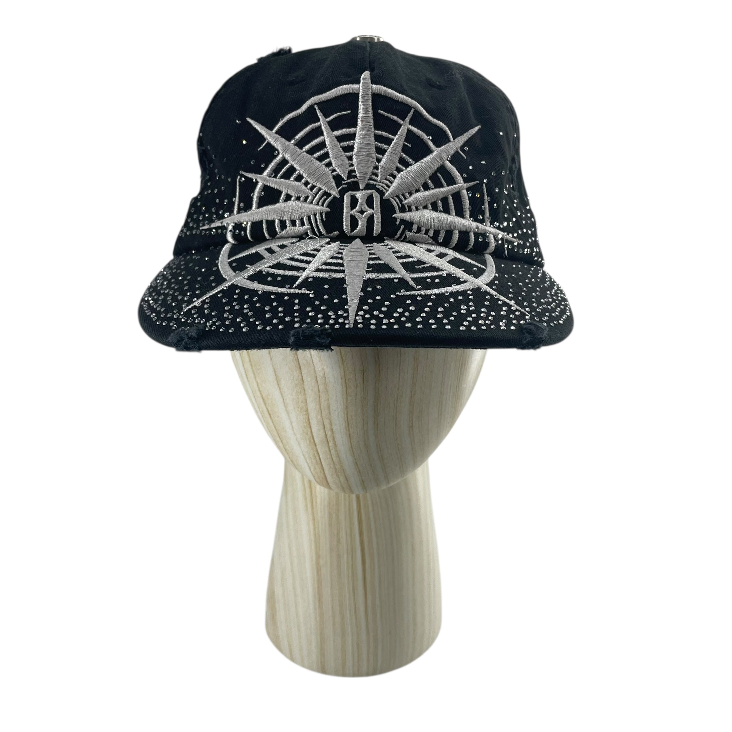 BIRTH OF A ROYAL CHILD/Cap/Glitter/Cotton/BLK/RHINESTONES view 1