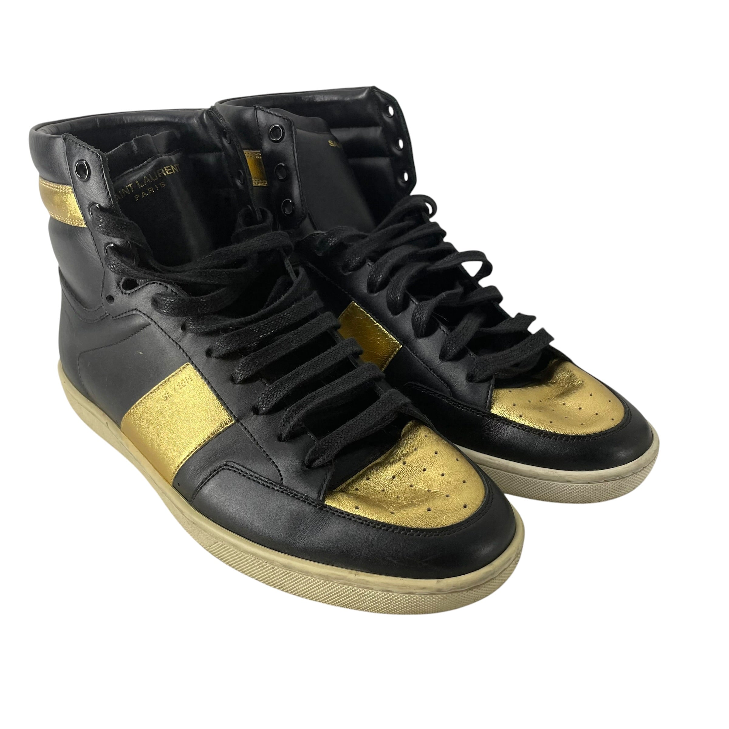 SAINT LAURENT/Hi-Sneakers/EU 42.5/Leather/GLD/SAINT LAURENT HI TOP B&G view 1