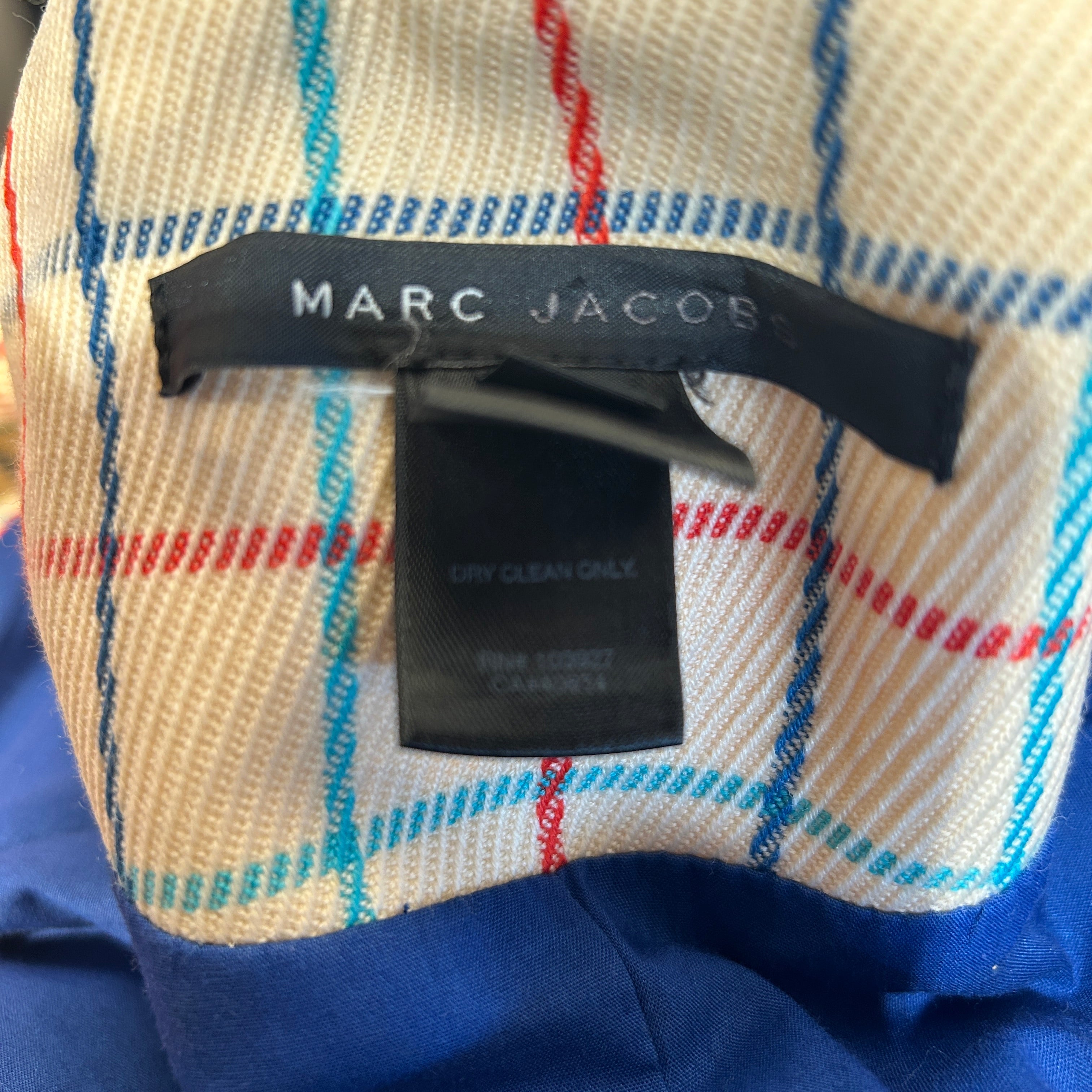MARC JACOBS/Coat/S/Wool/BEG/Plaid/BLUE/RED/TURQUOISE STRIPE view 4