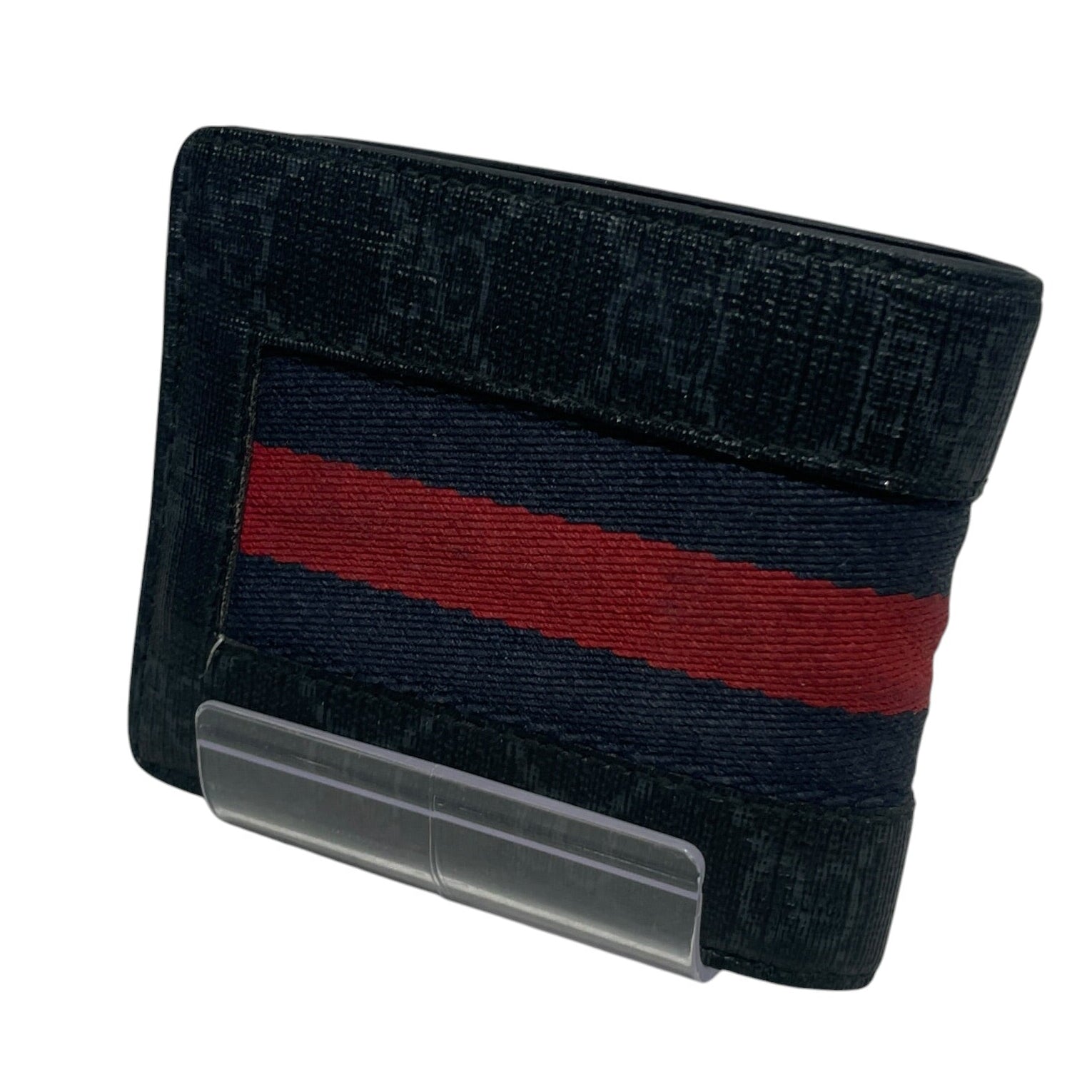 GUCCI/Bifold Wallet/Leather/BLK/M's/gg supreme view 1