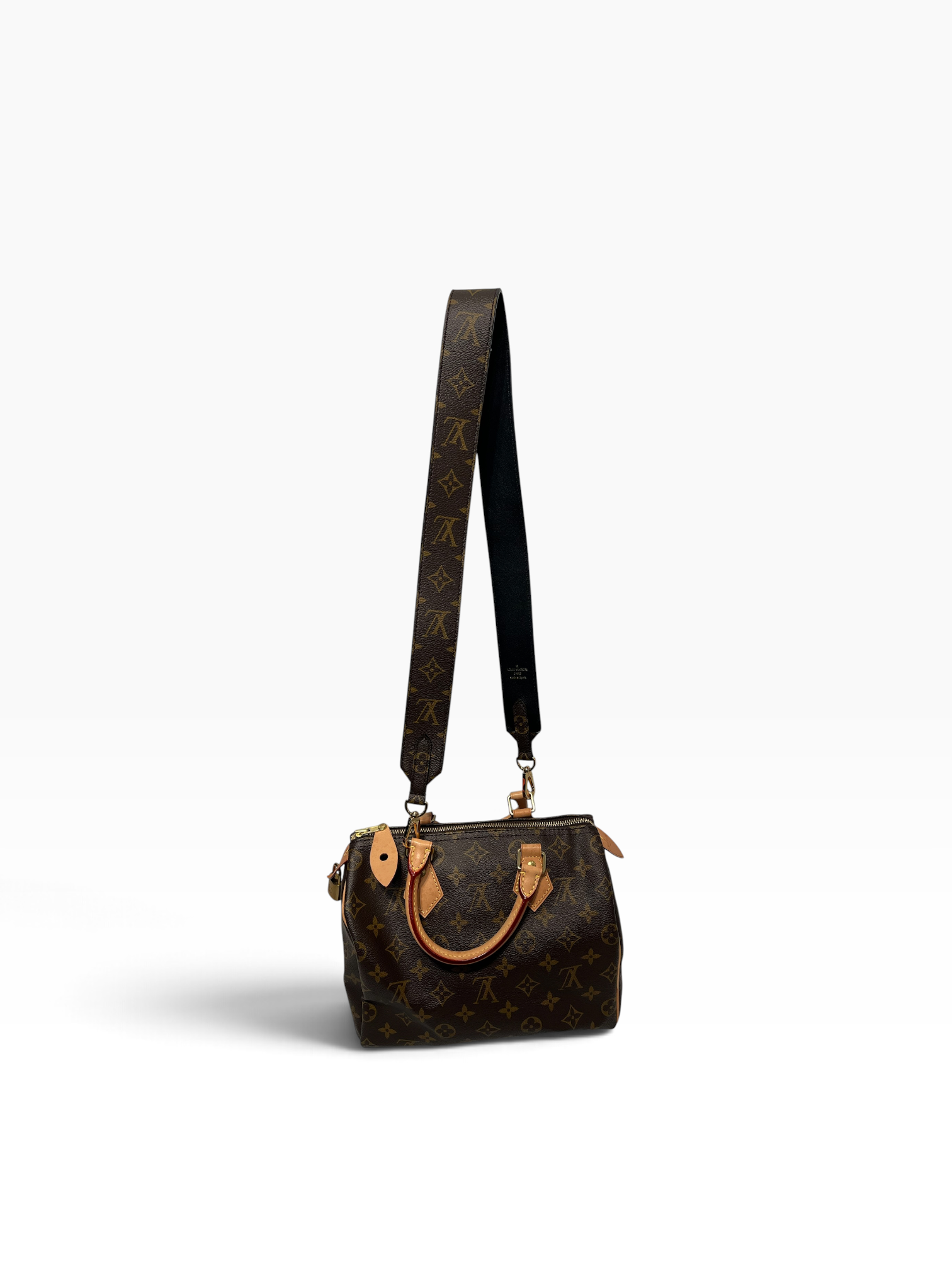 LOUIS VUITTON/Boston Bag/Monogram/Leather/BRW/Speedy Bandouliere view 5