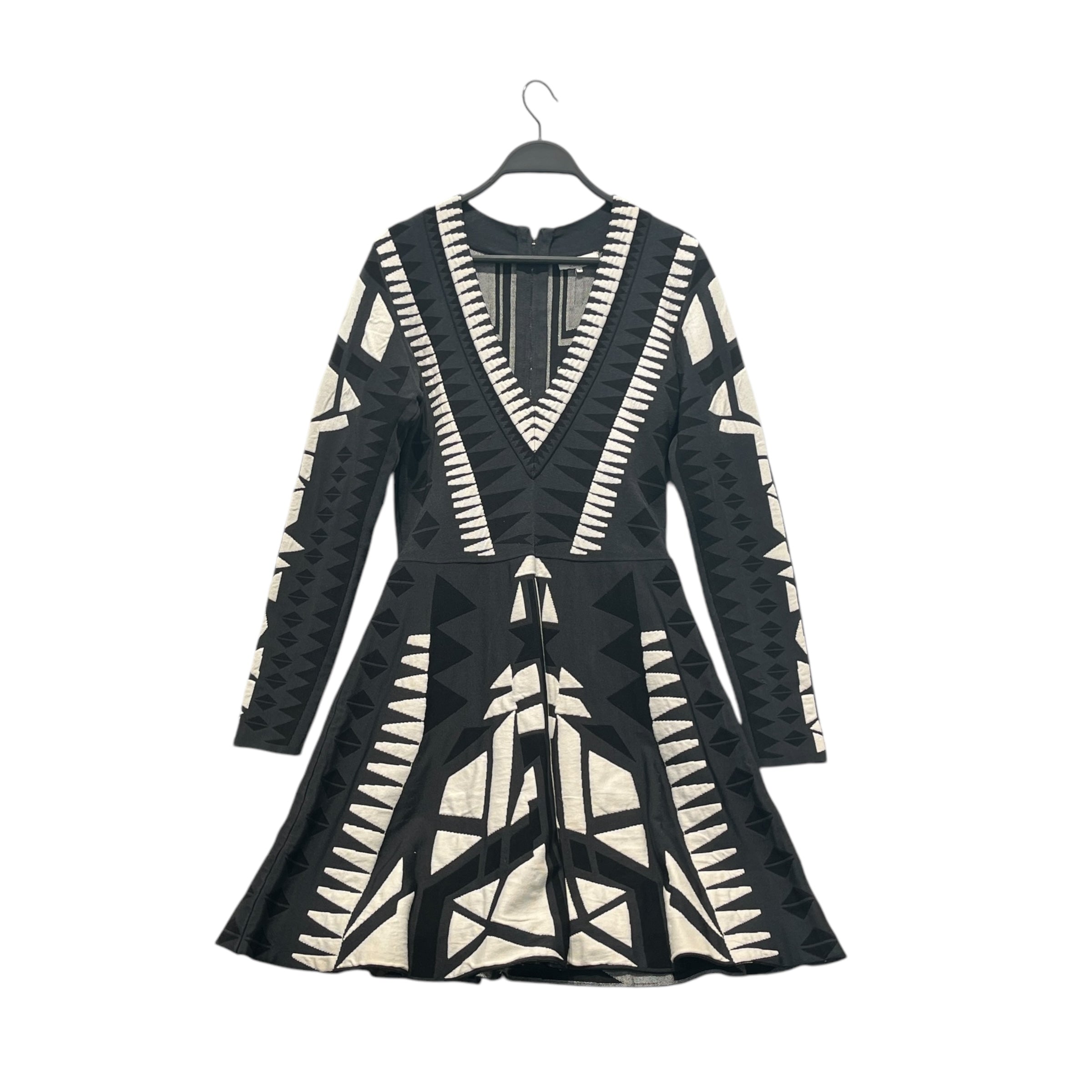 Parker/LS Dress/M/Graphic/Rayon/BLK/tribal print dress view 1