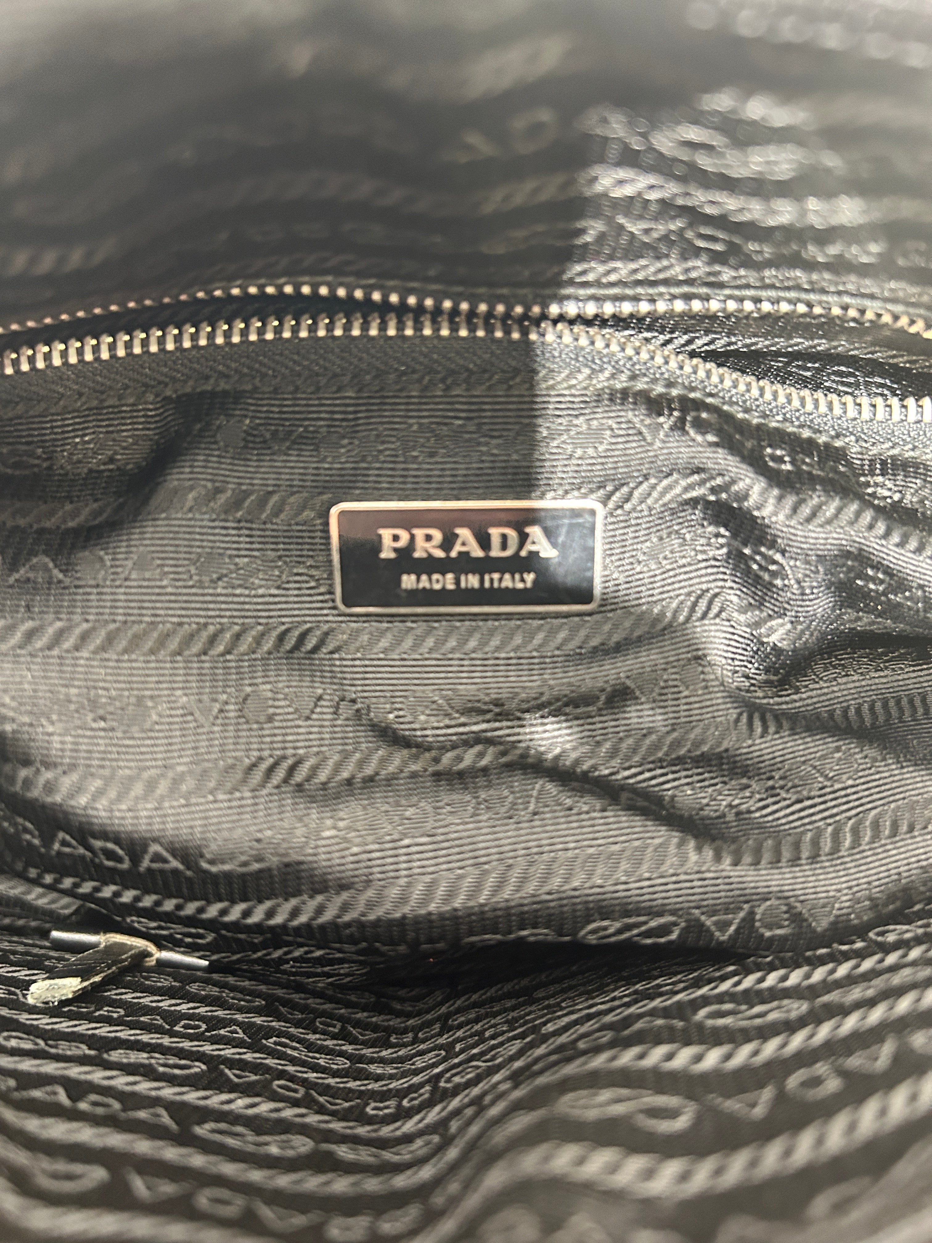 PRADA/Bag/Leather/BLK/ENAMELED TRIANGLE BAG view 5