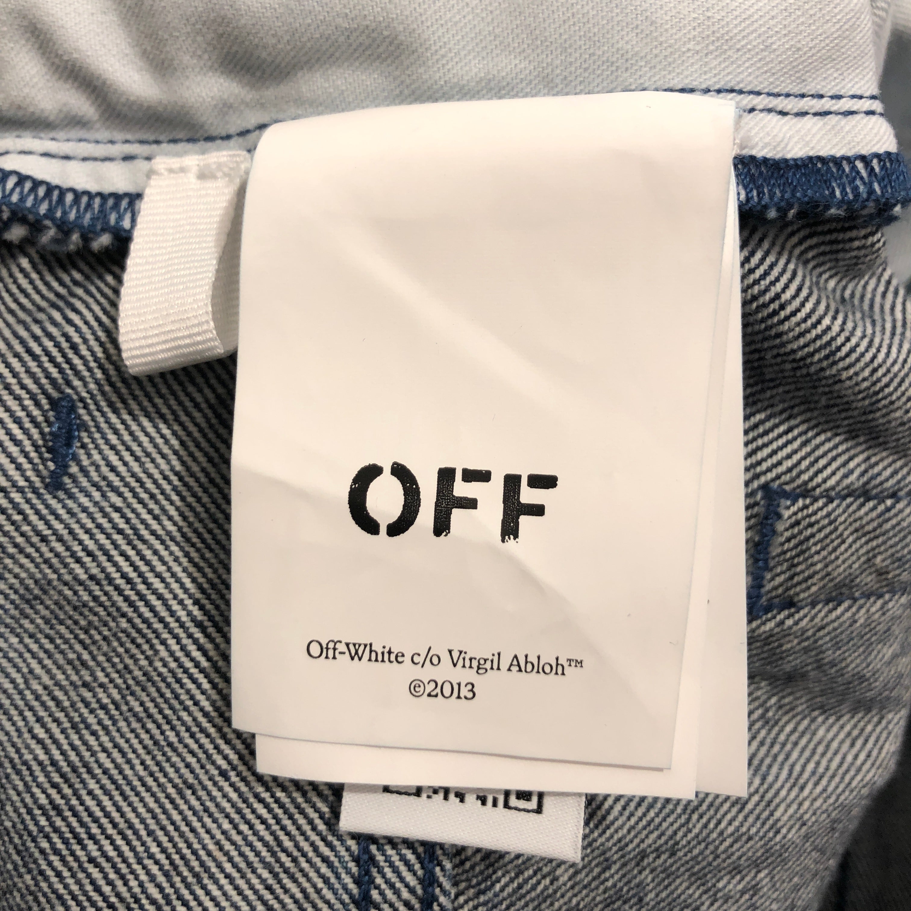 OFF-WHITE/Straight Pants/27/Denim/IDG/Button Fly/owya062f24den003 view 3
