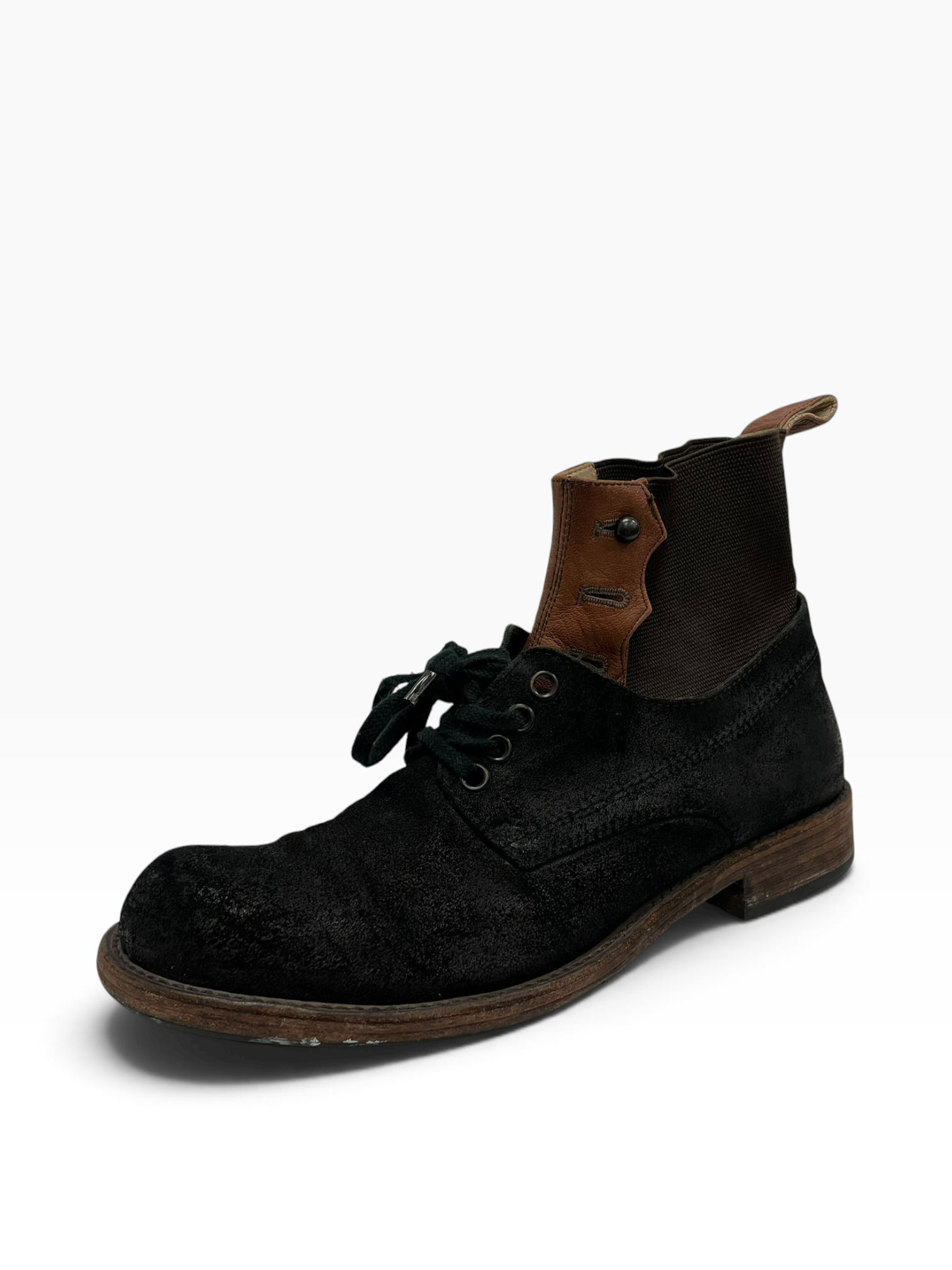 NUMBER (N)INE/Lace Up Boots/US 10/Suede/BLK/Double Layered Derby view 1