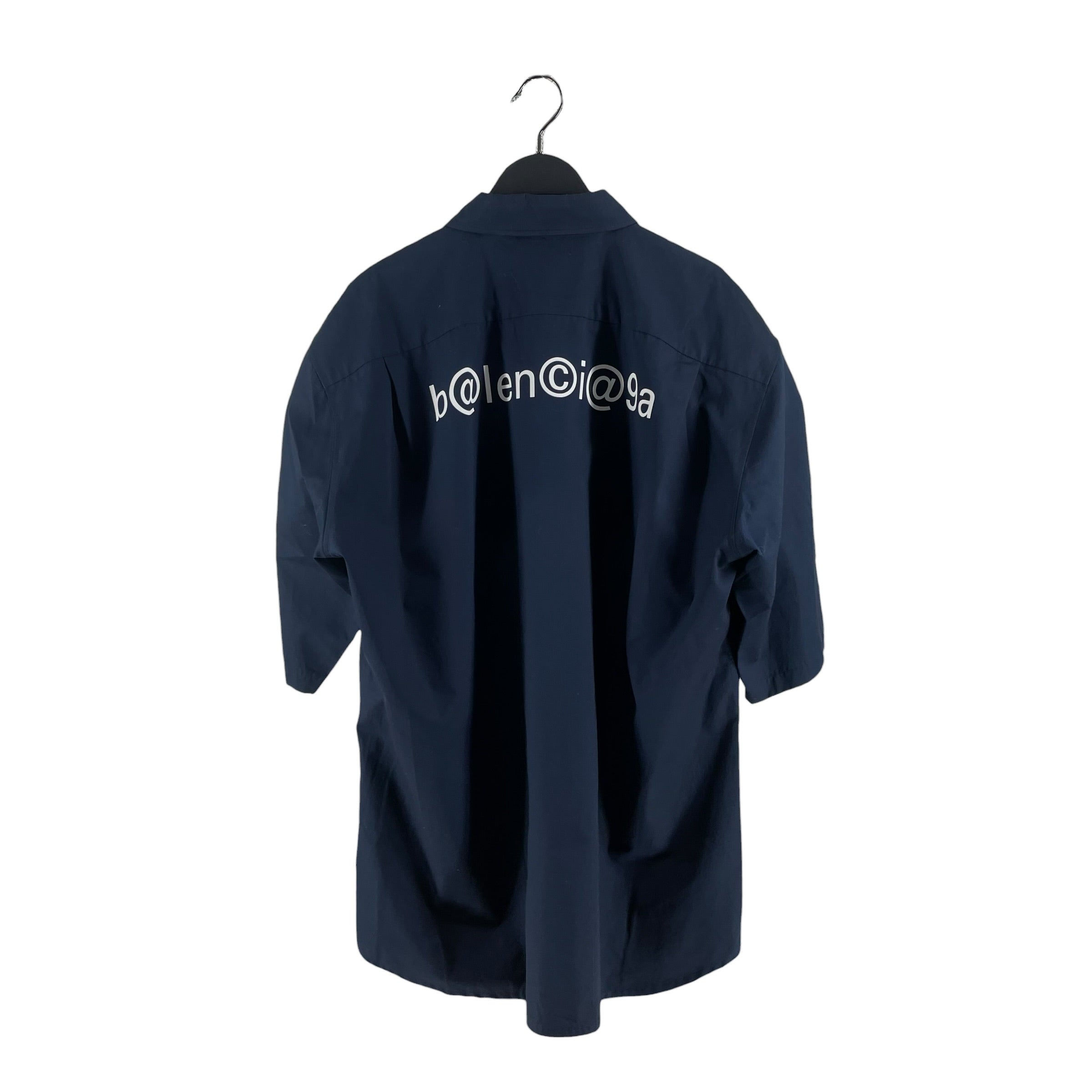 BALENCIAGA/SS Shirt/L/Cotton/NVY/CA 00985 EMBRD B ON FRNT view 2