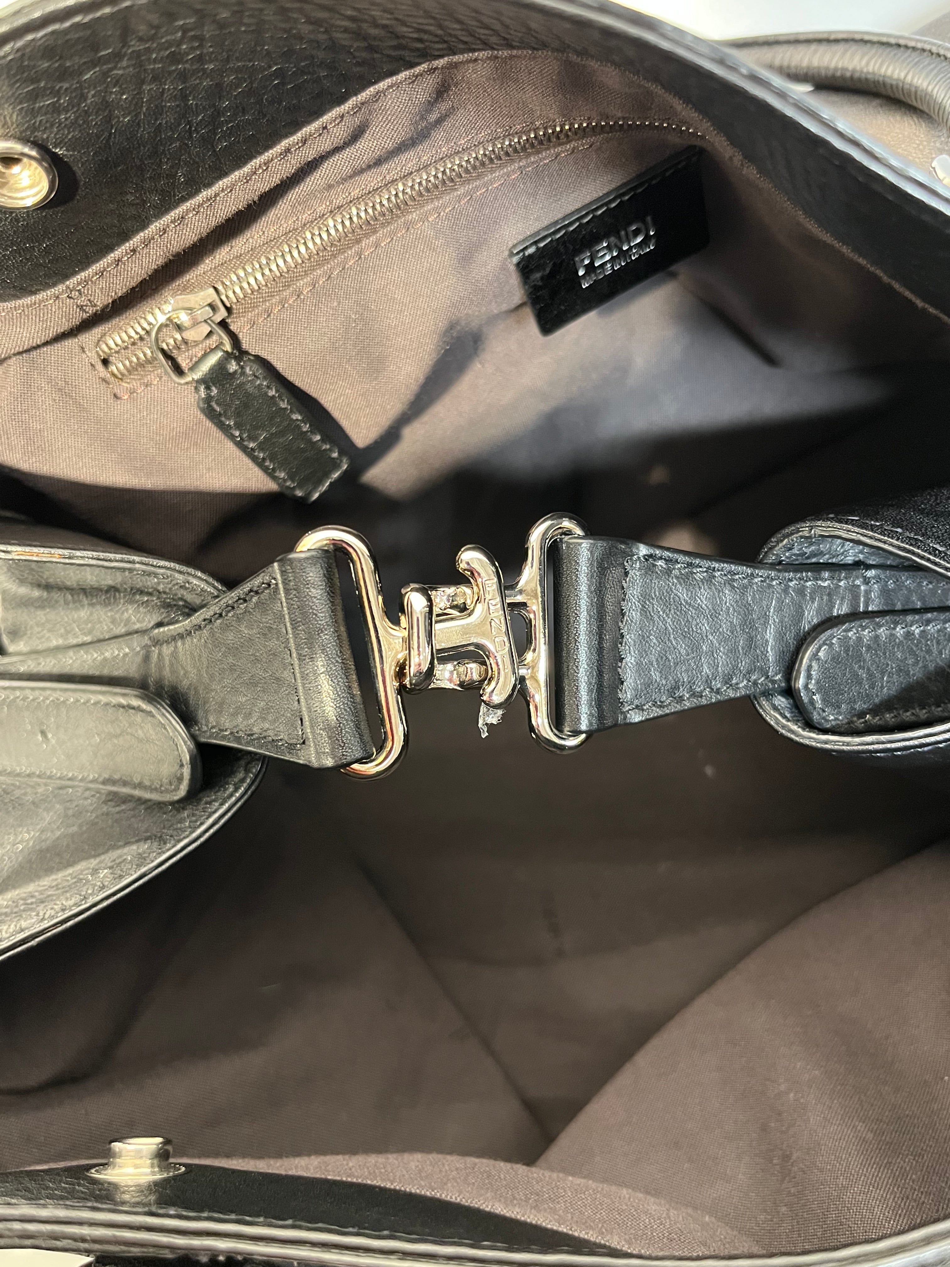 FENDI/Tote Bag/Leather/BLK/selleria tote view 8