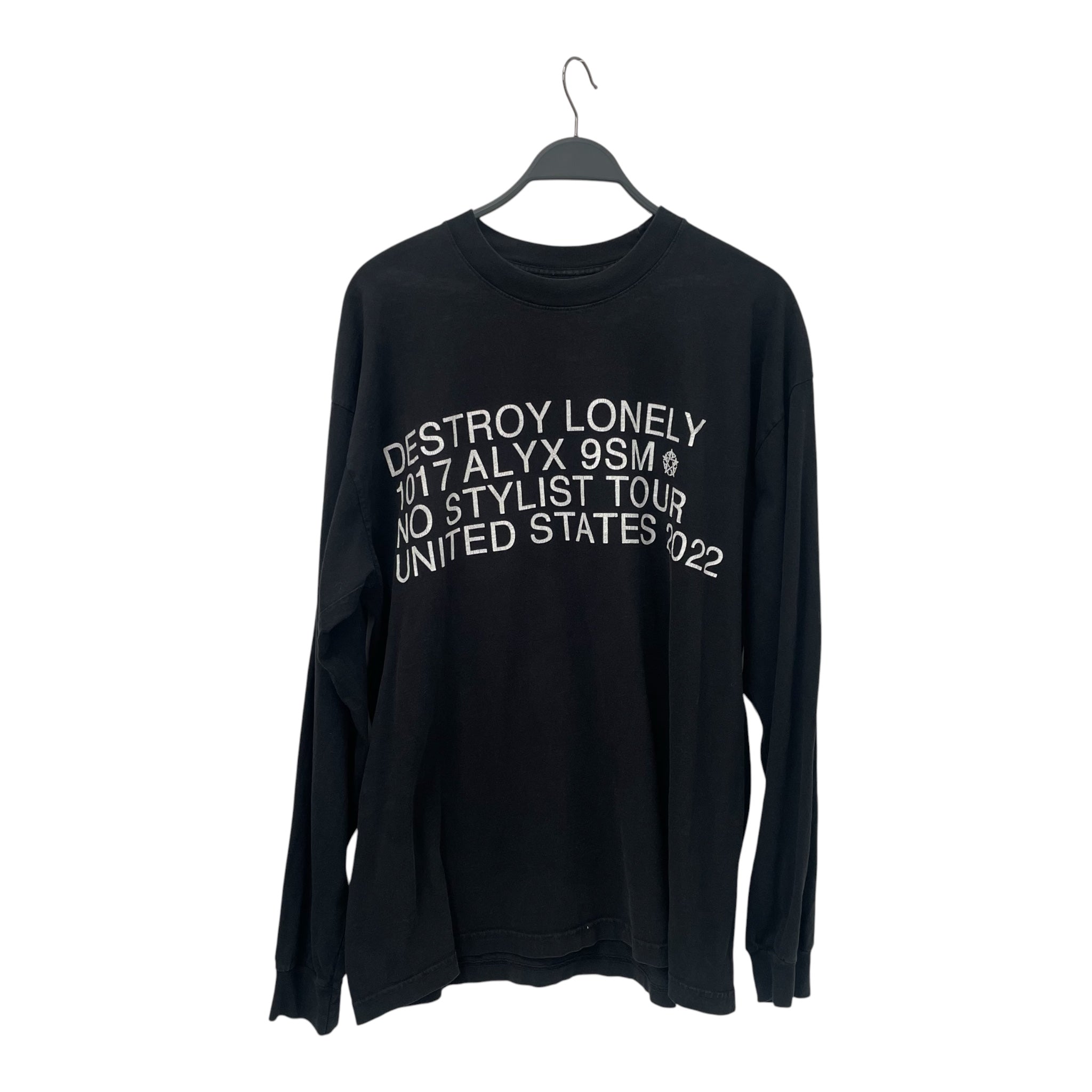 1017 ALYX 9SM(ALYX)/LS T-Shirt/XL/Cotton/BLK/DESTROY LONELY view 1