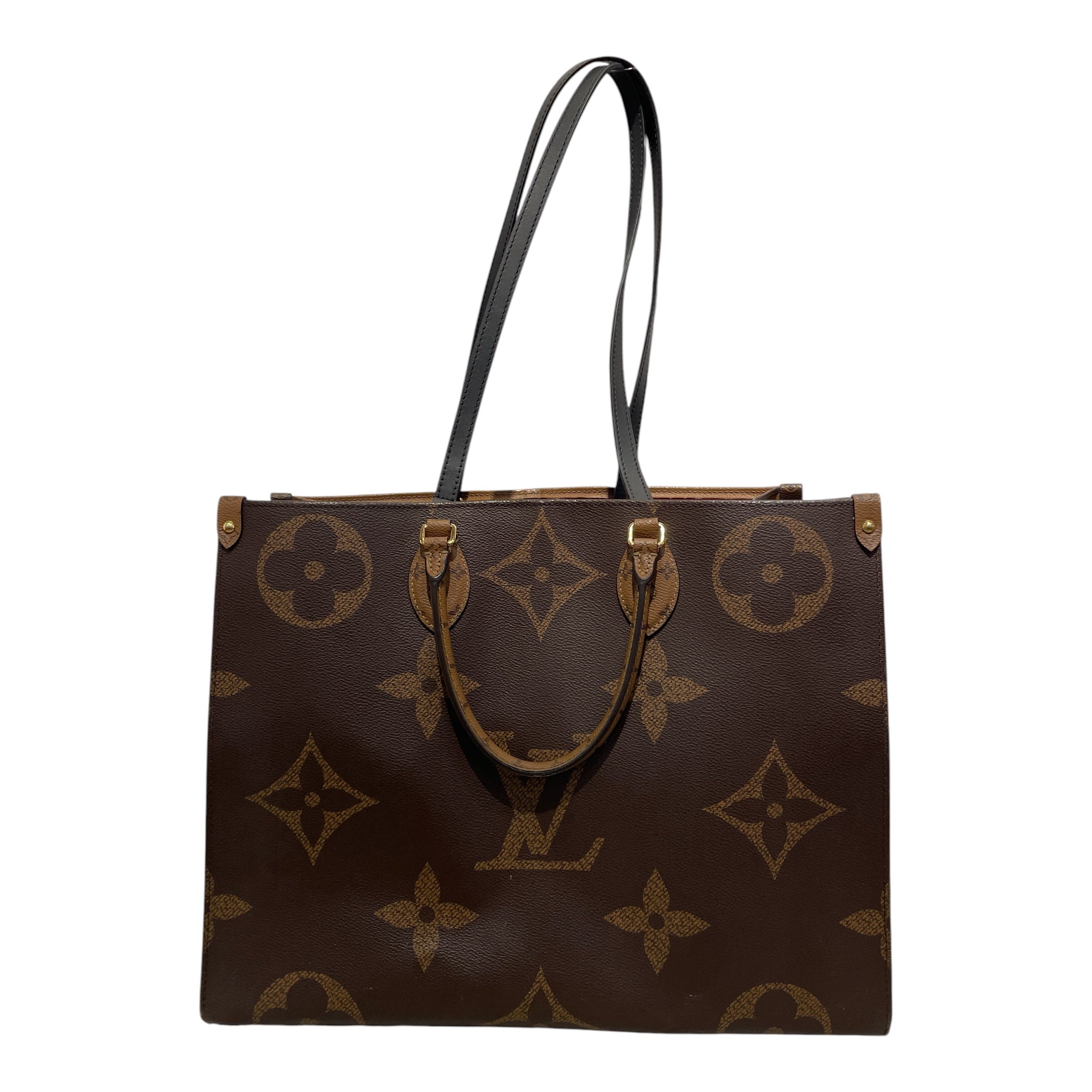 LOUIS VUITTON/Hand Bag/Monogram/Leather/BRW/Reverse Monogram Handbag view 2