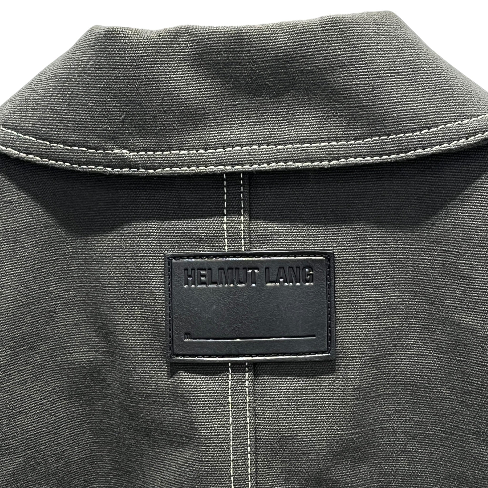 Helmut Lang/Blouson/S/Cotton/GRY/WHT STITCHING/COLLAR/ZIPPER view 4