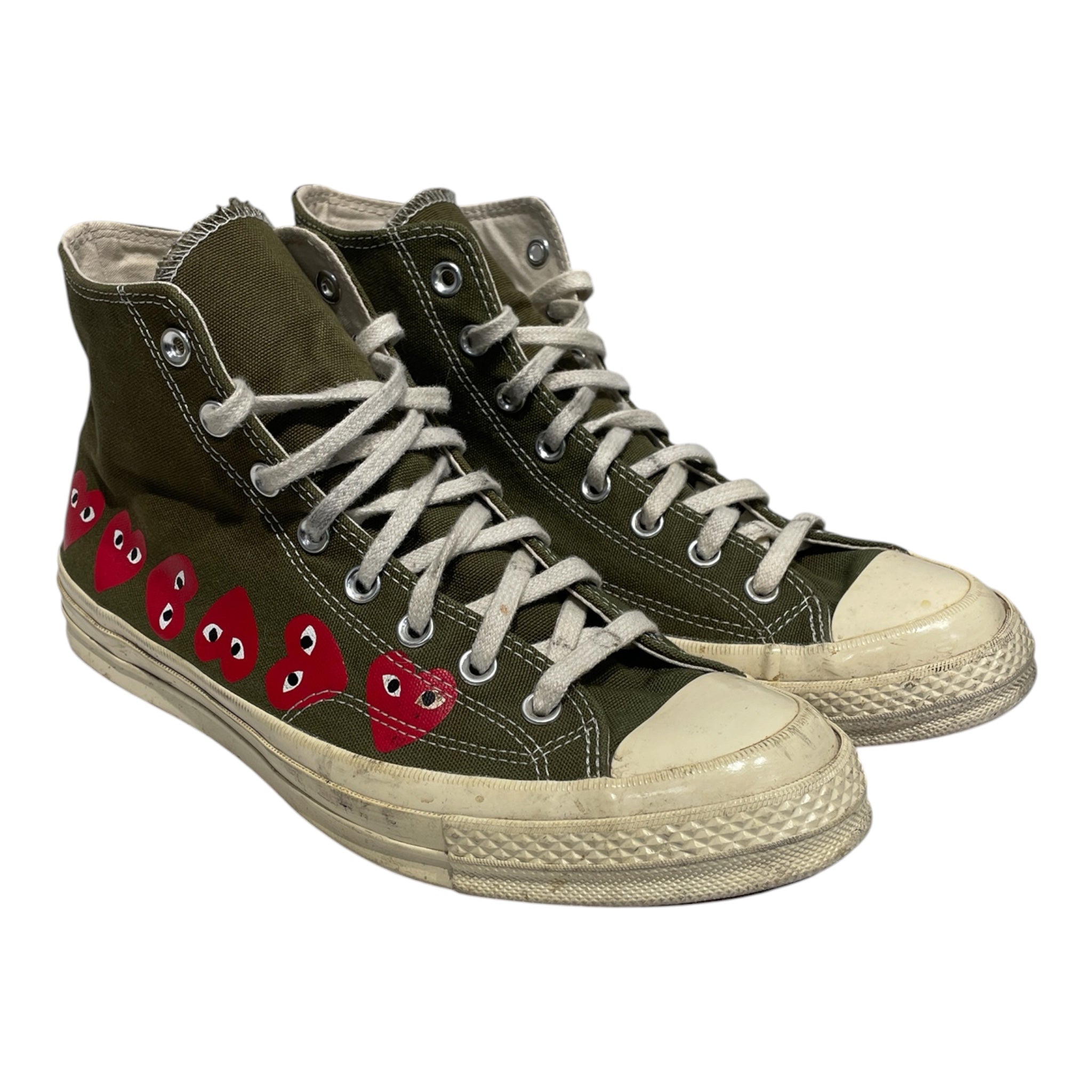 CONVERSE/PLAY COMME des GARCONS/Hi-Sneakers/US 10/Cotton/KHK/ view 1