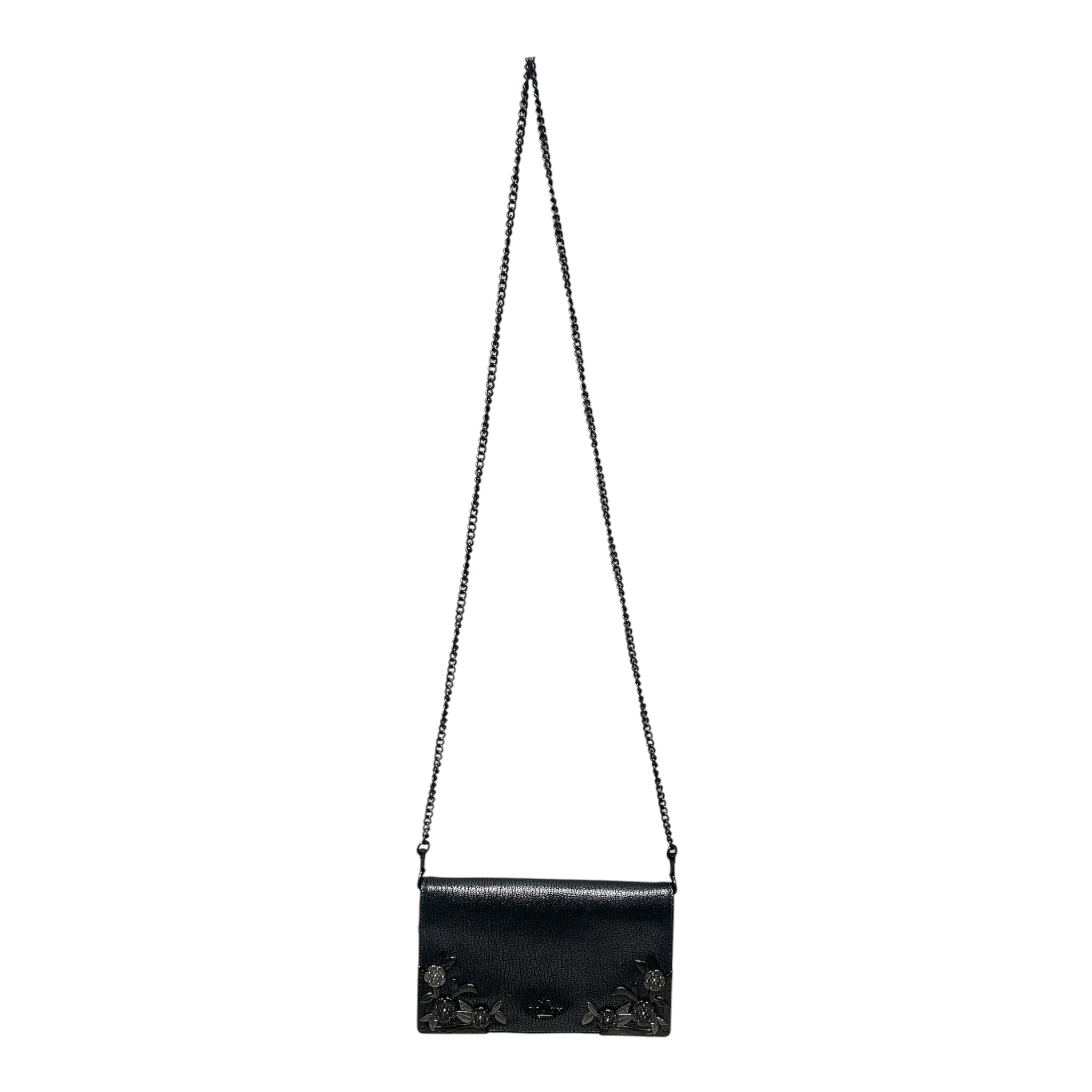 COACH/Cross Body Bag/Floral Pattern/Leather/SLV/ view 1