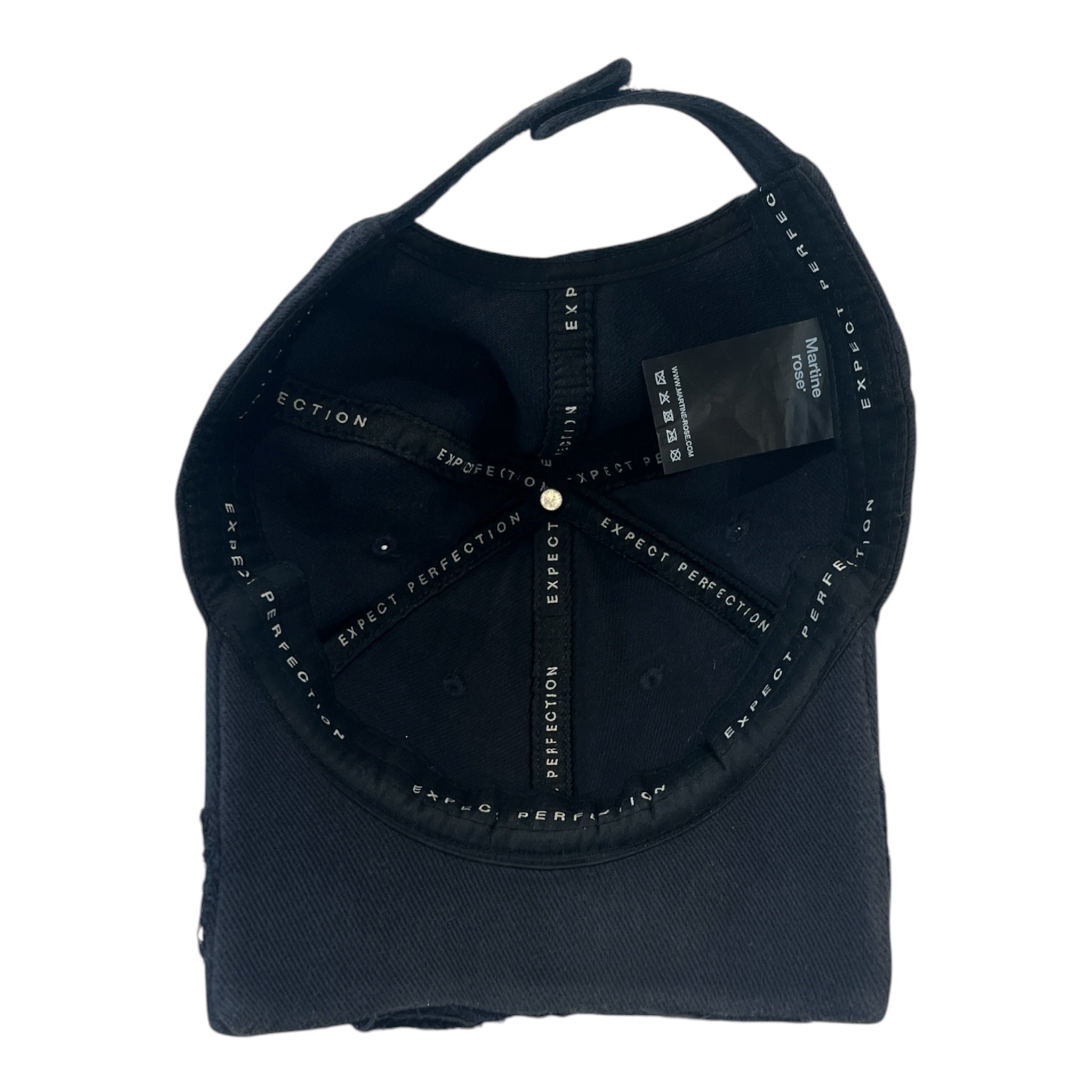 MARTINE ROSE/Cap/Cotton/NVY/CUT PEAK CAP view 3