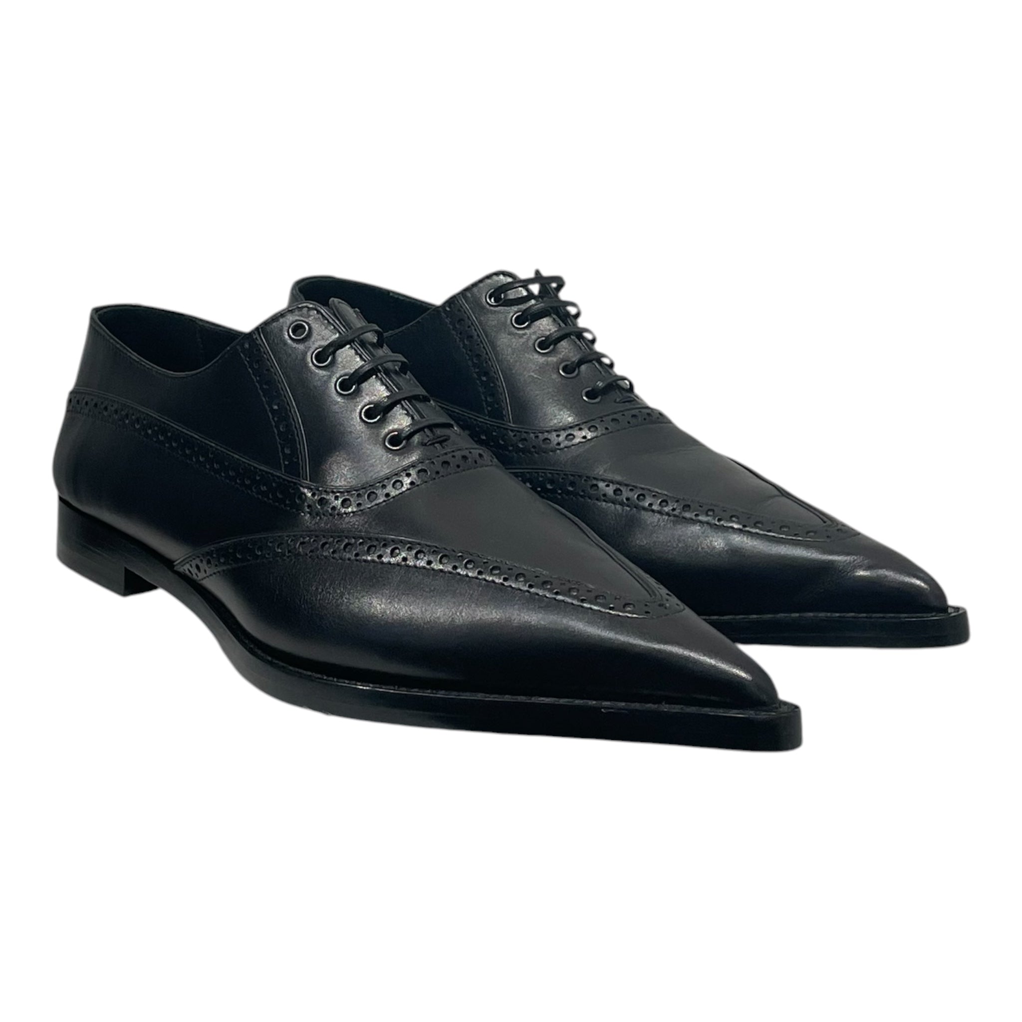 Alexander McQueen/Dress Shoes/EU 44/Leather/BLK/VERY POINTED TOE view 1