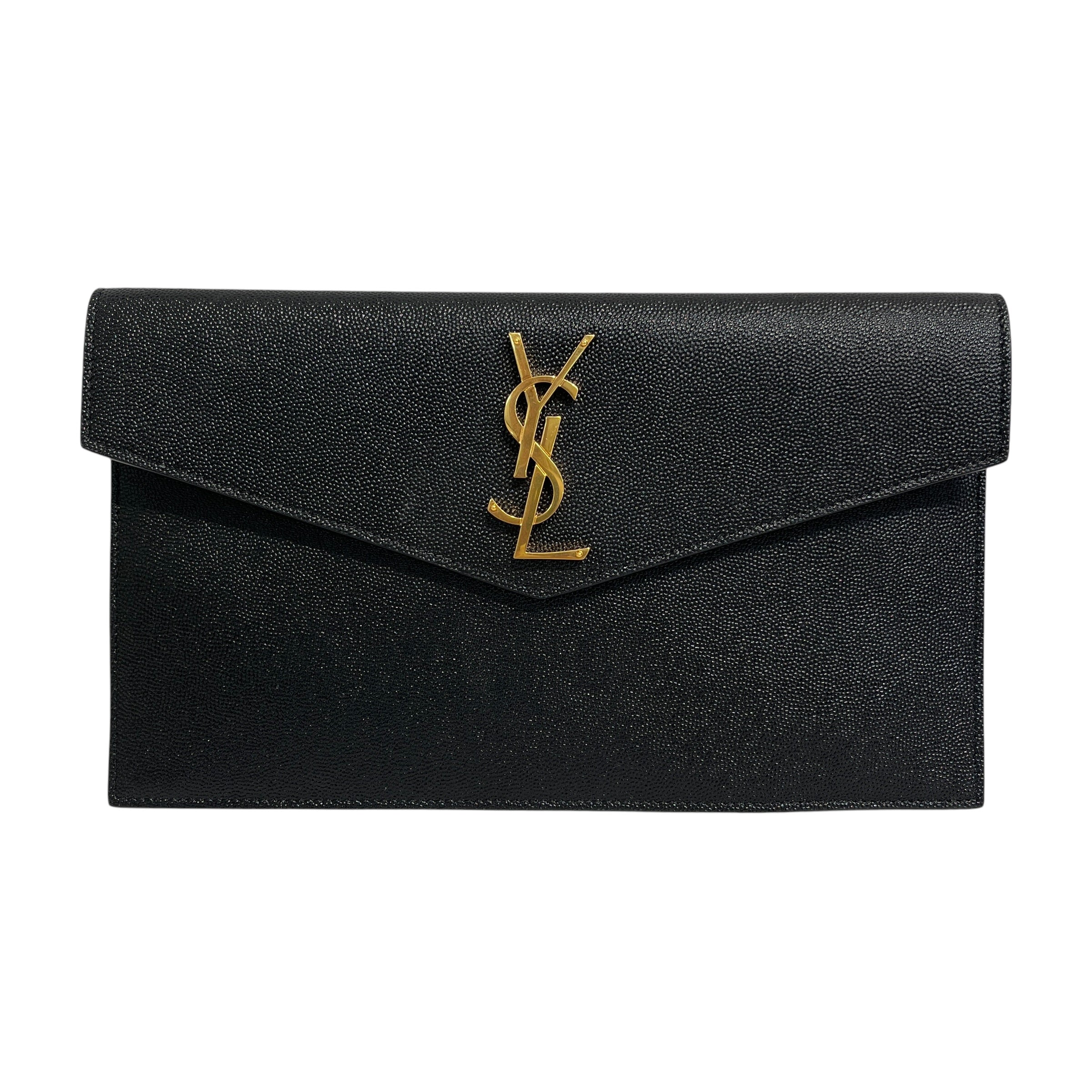 SAINT LAURENT/Clutch Bag/Leather/BLK/YSL Pouch medium view 1