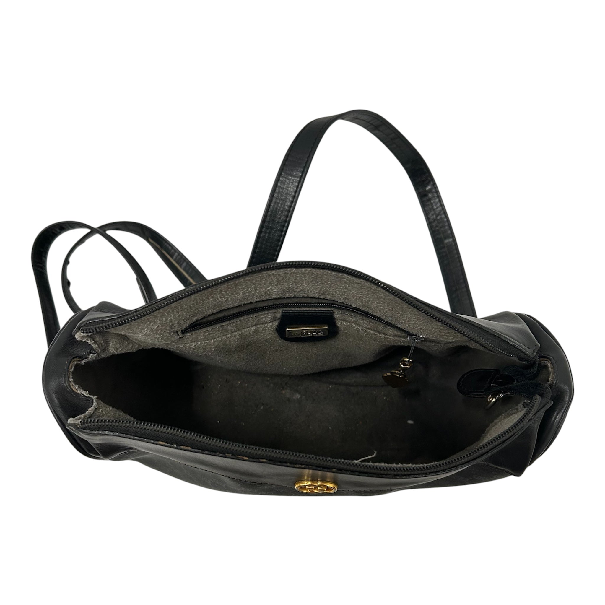 GUCCI/Bag/Monogram/Leather/BLK/VTG GG LOGO view 4