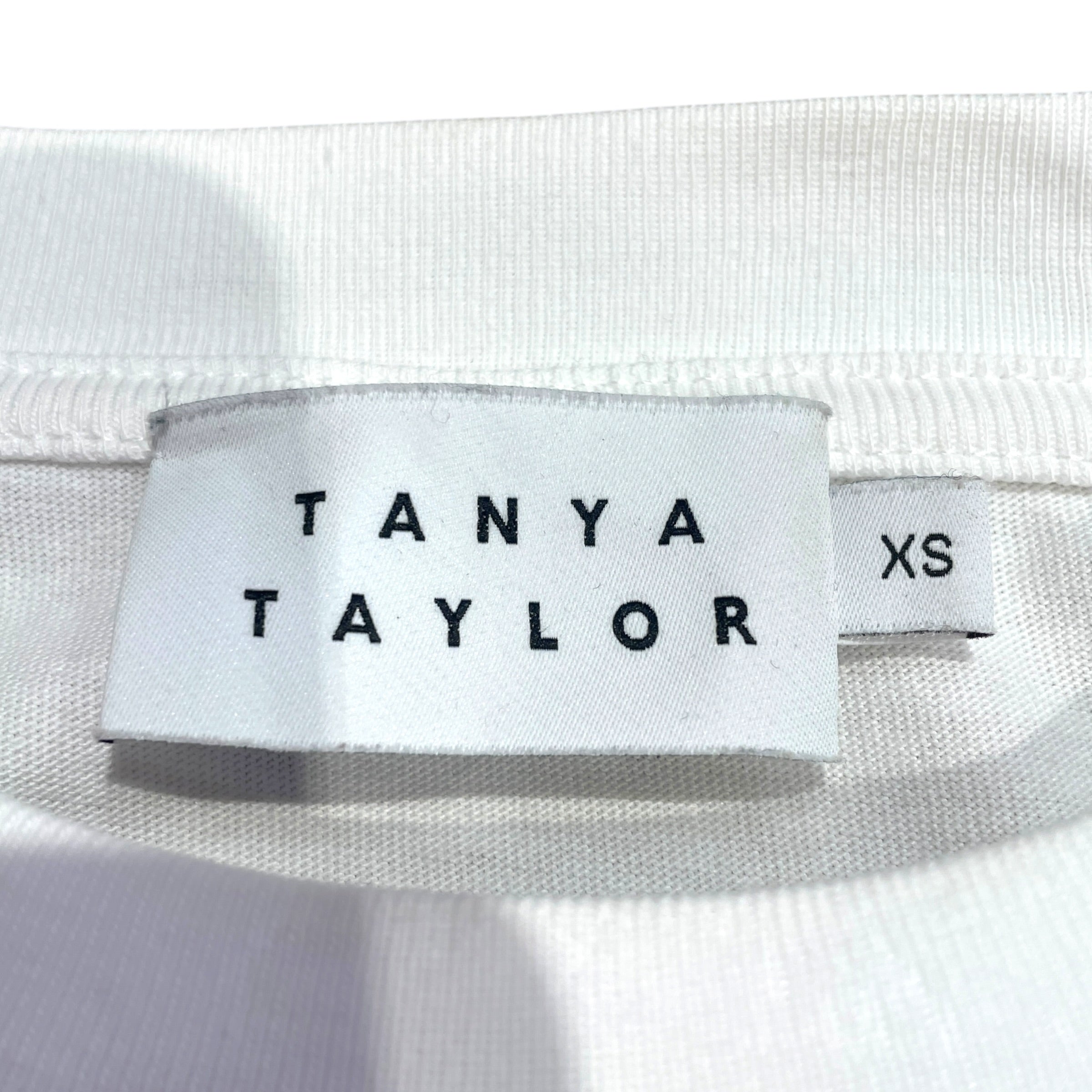 TANYA TAYLOR/T-Shirt/XS/Cotton/WHT/LENORAH TOP view 3