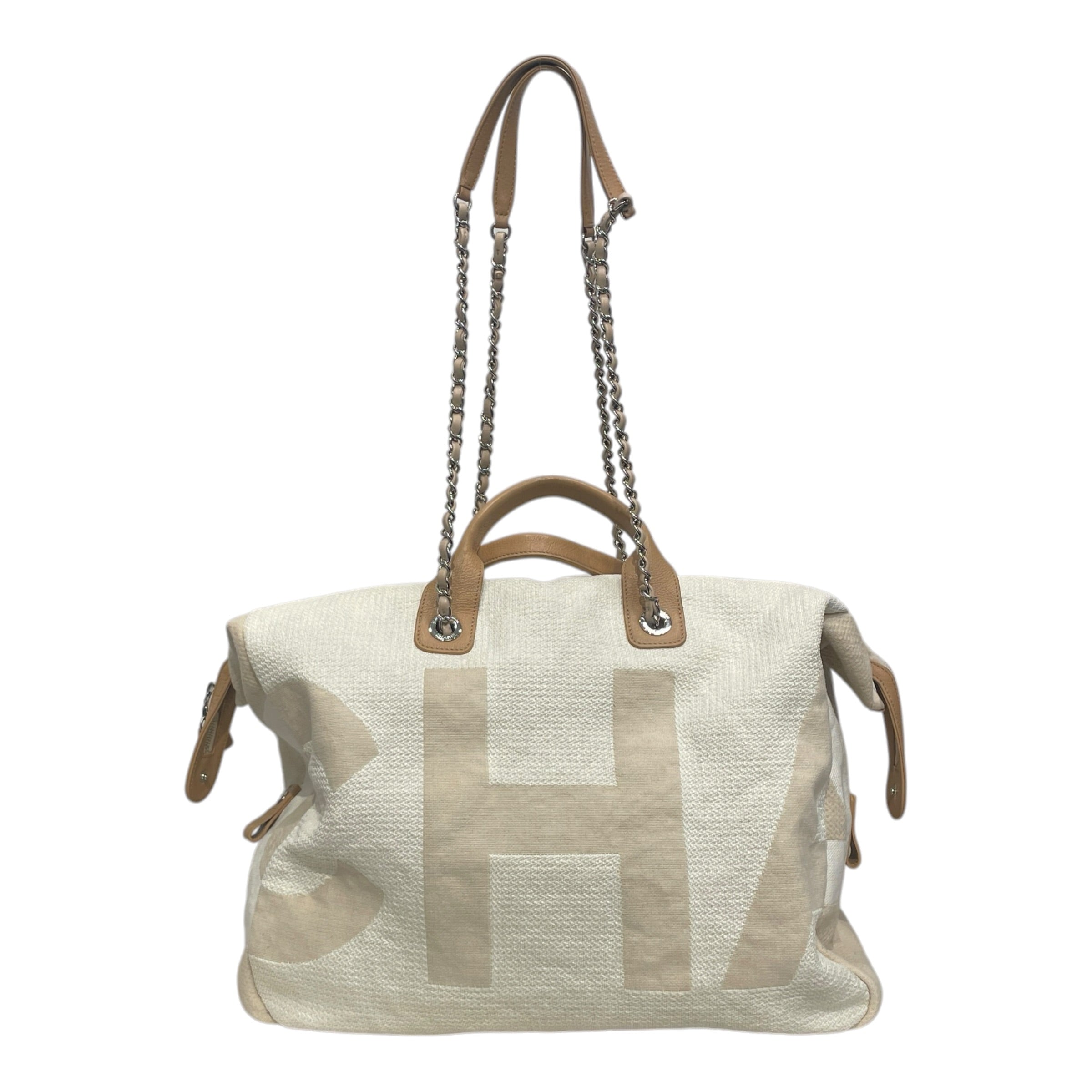 CHANEL/Bag/Tweed/CRM/CHANEL MAXI BOWLING BAG view 1