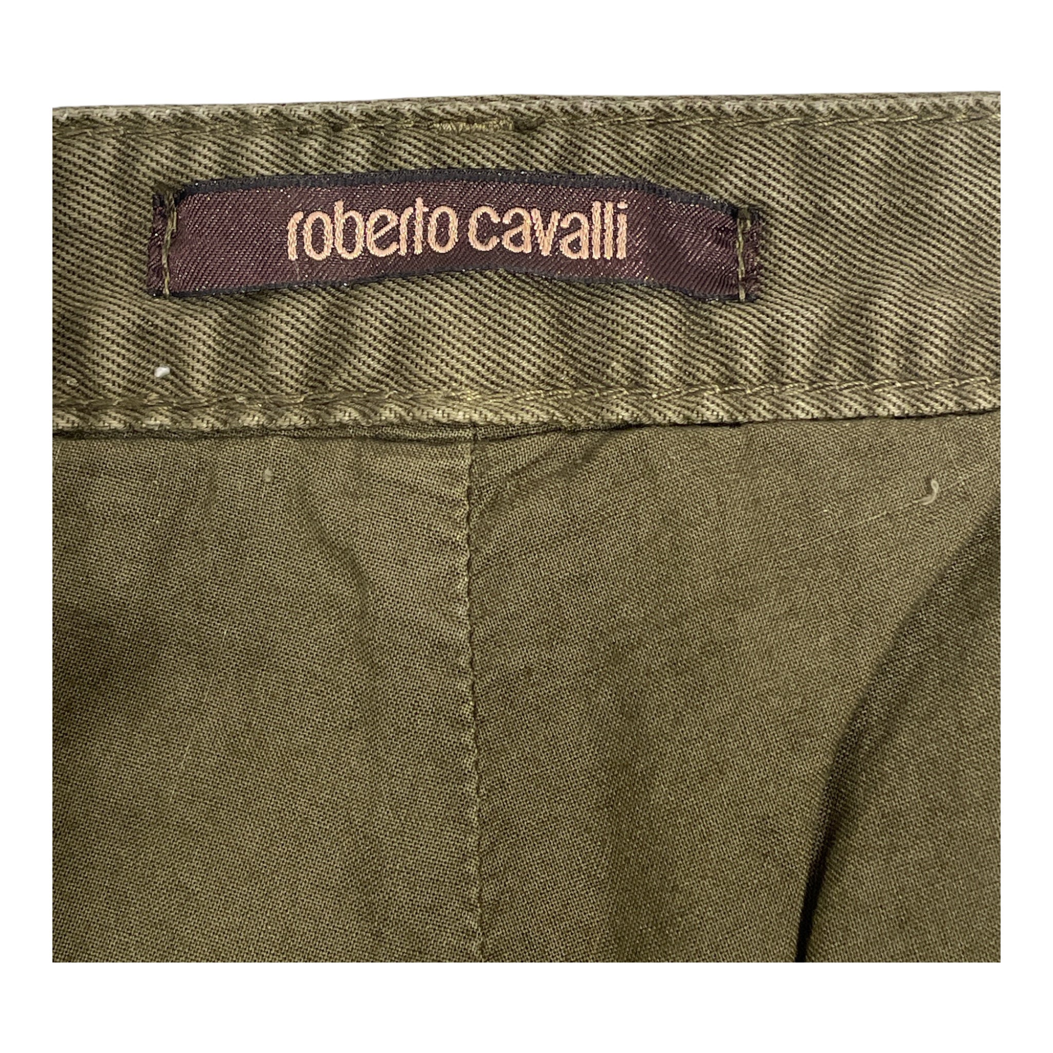 roberto cavalli/Skinny Pants/44/Glitter/Cotton/KHK/ view 3