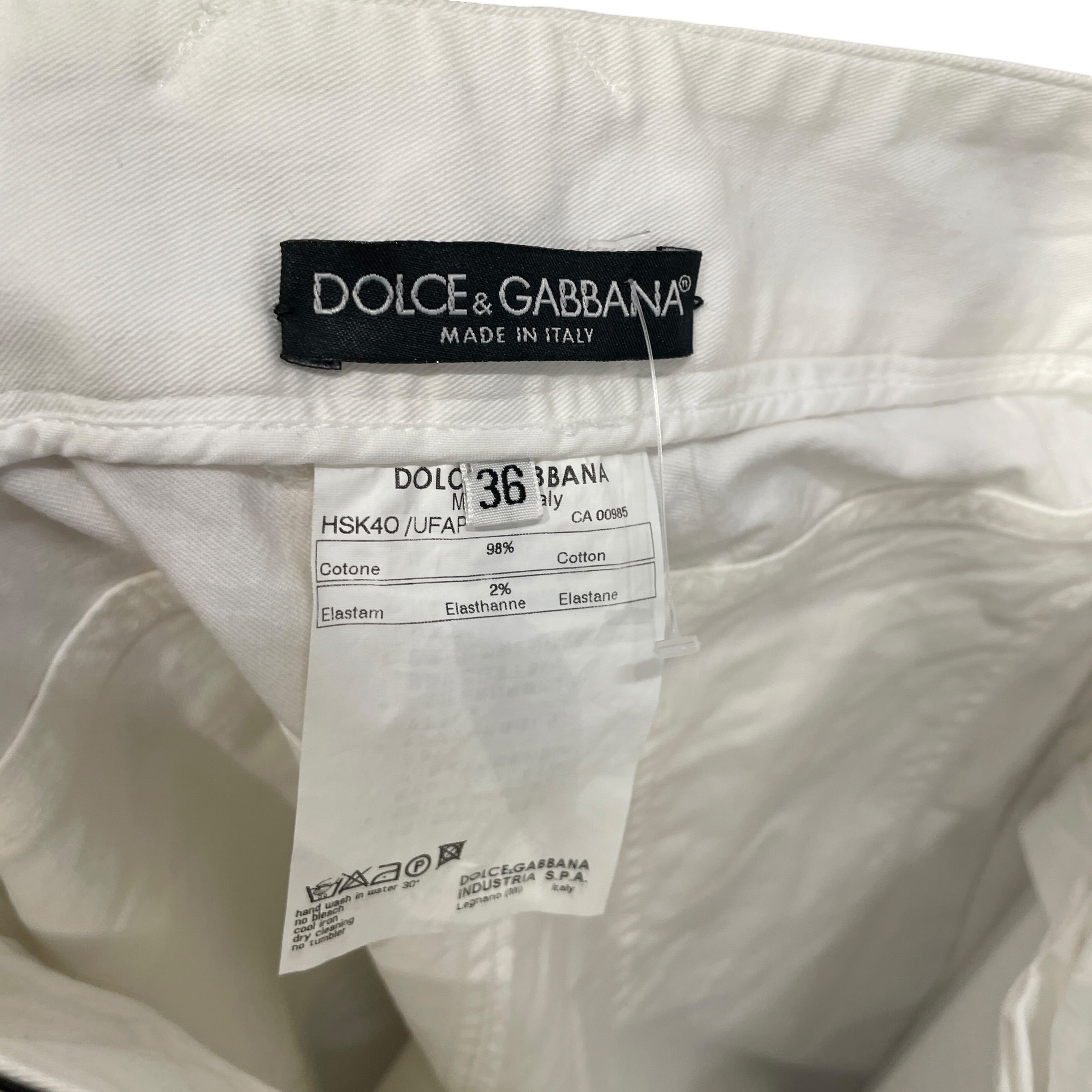 DOLCE&GABBANA/Skirt/36/Cotton/WHT/DOLCE GABBANA BAND view 3