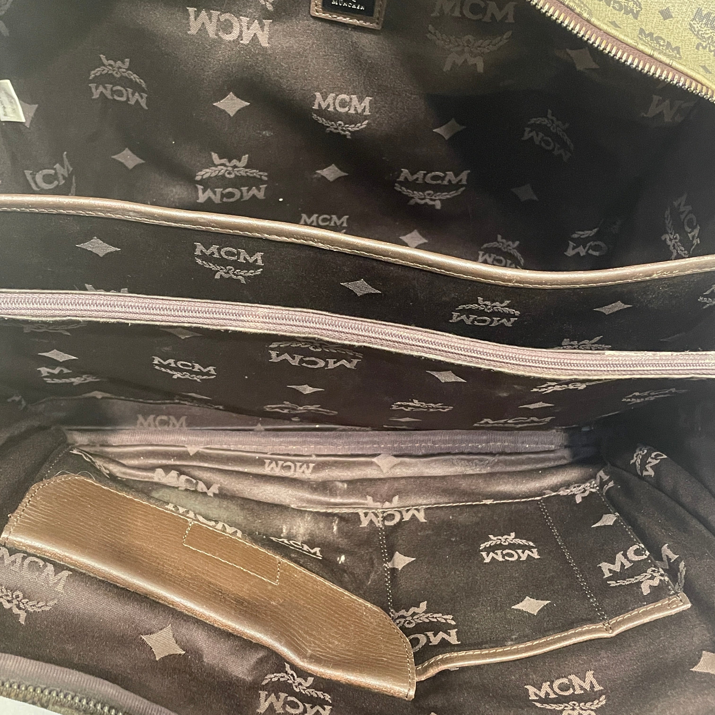 MCM/Bag/Monogram/Leather/BRW/brwn long strap view 5