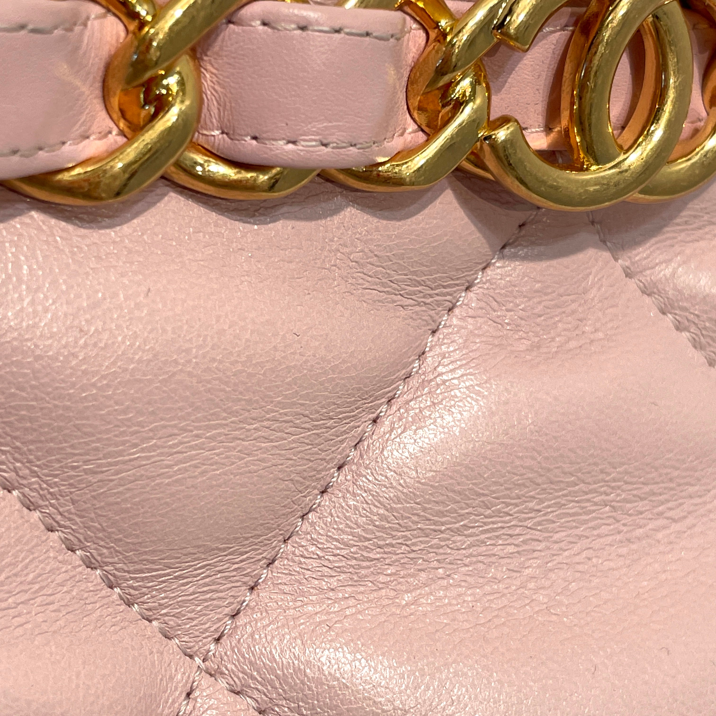 CHANEL/Hand Bag/Lambskin/PNK/CC Logo Matelasse Quilted view 7