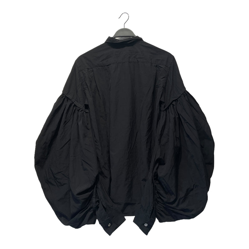 COMME des GARCONS HOMME/LS Shirt/S/Polyester/BLK/PUFFED SLEEVES