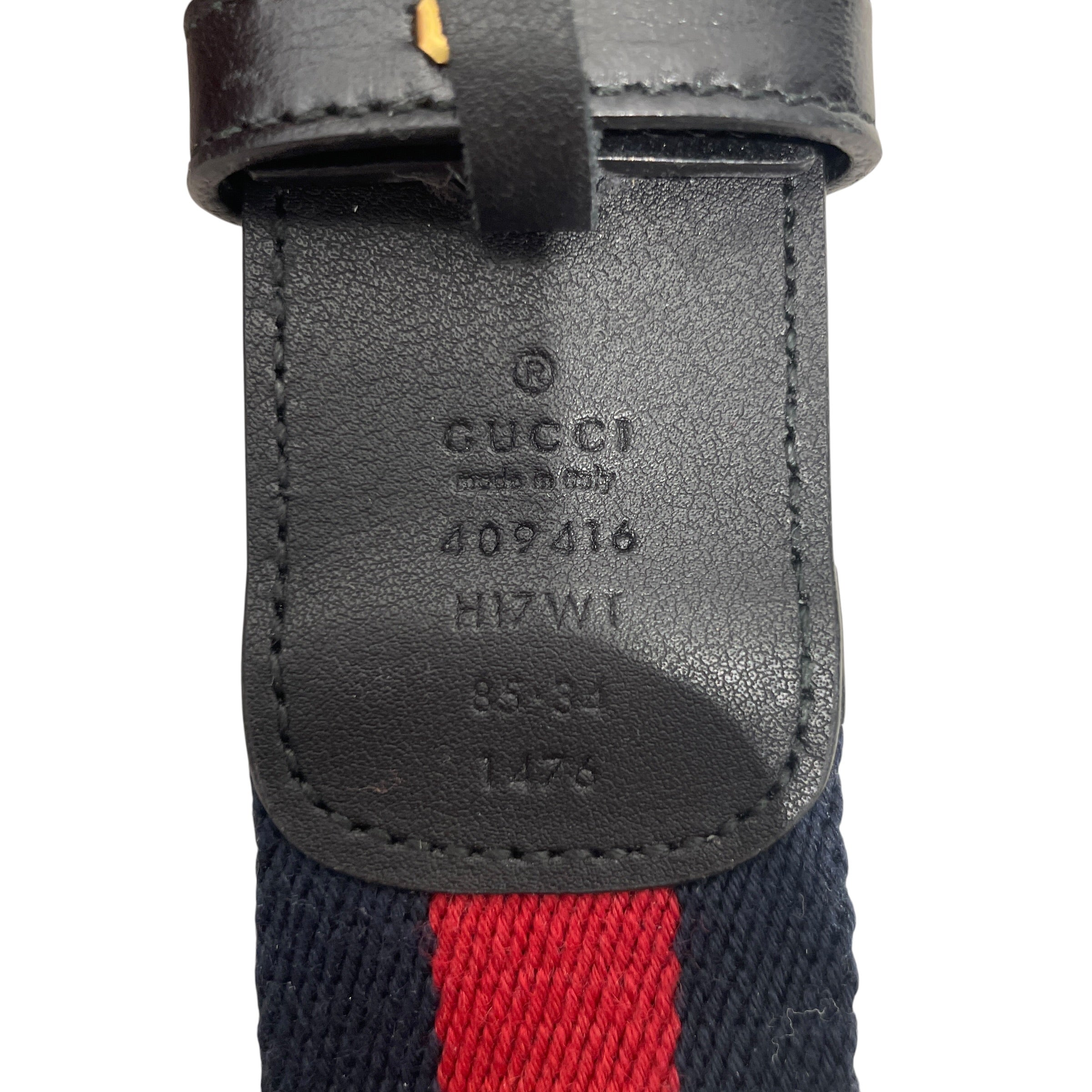GUCCI/Belt/Cotton/NVY/GG view 3