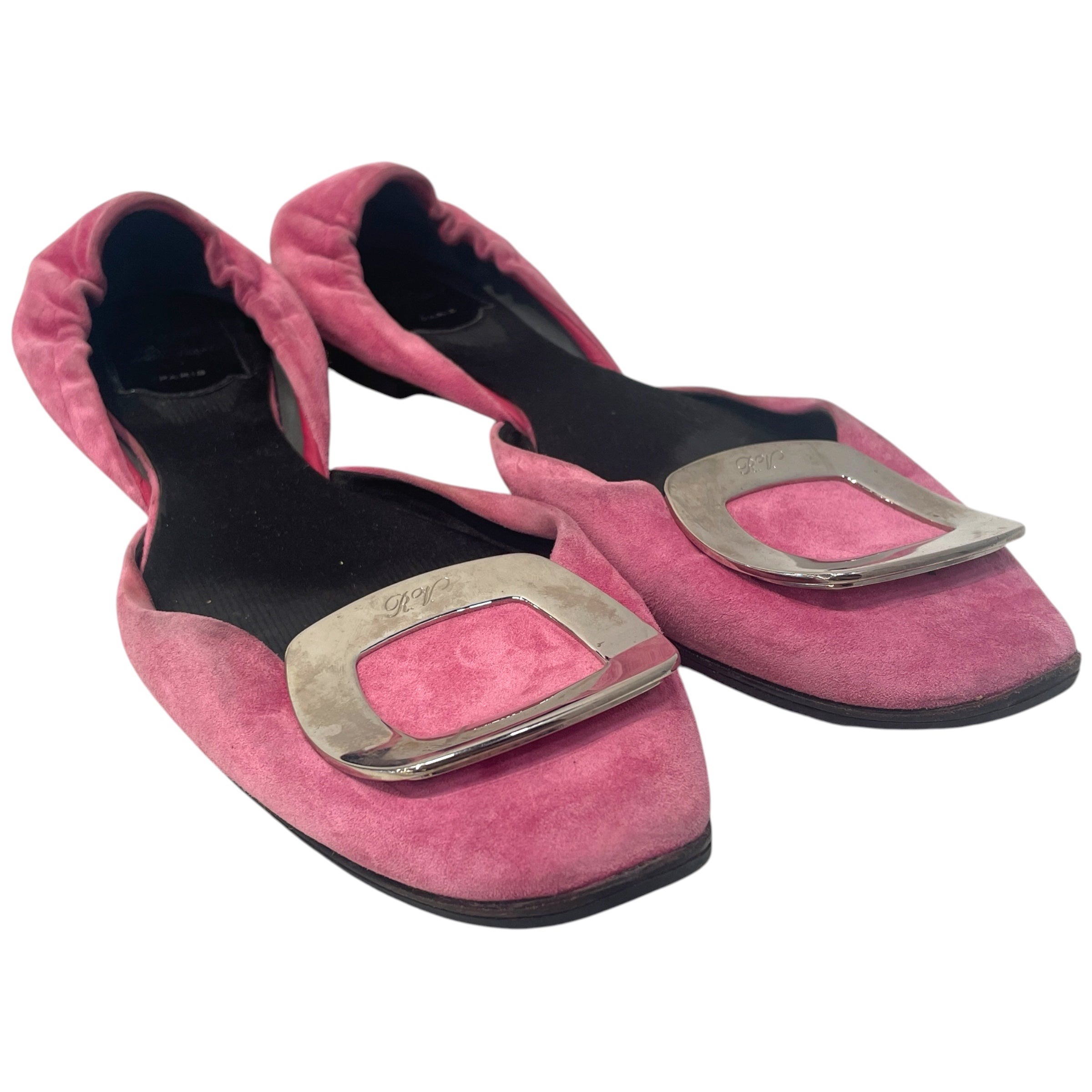 Roger Vivier/Flat Shoes/EU 38.5/Suede/PNK/good cond. view 1