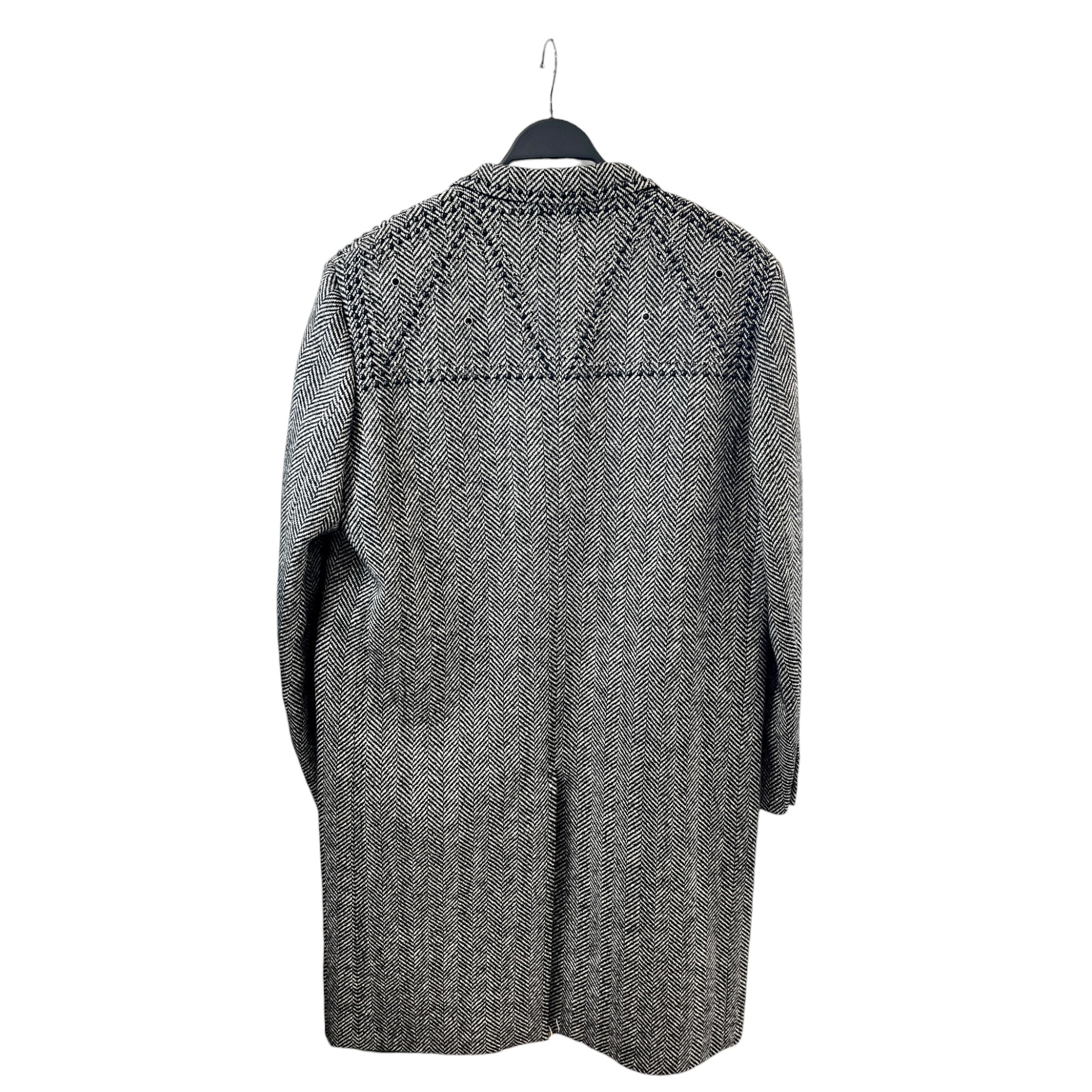 VALENTINO/Peacoat/50/Wool/GRY/Single Breasted/Herringbone/F/W 2016 STUDDED view 2