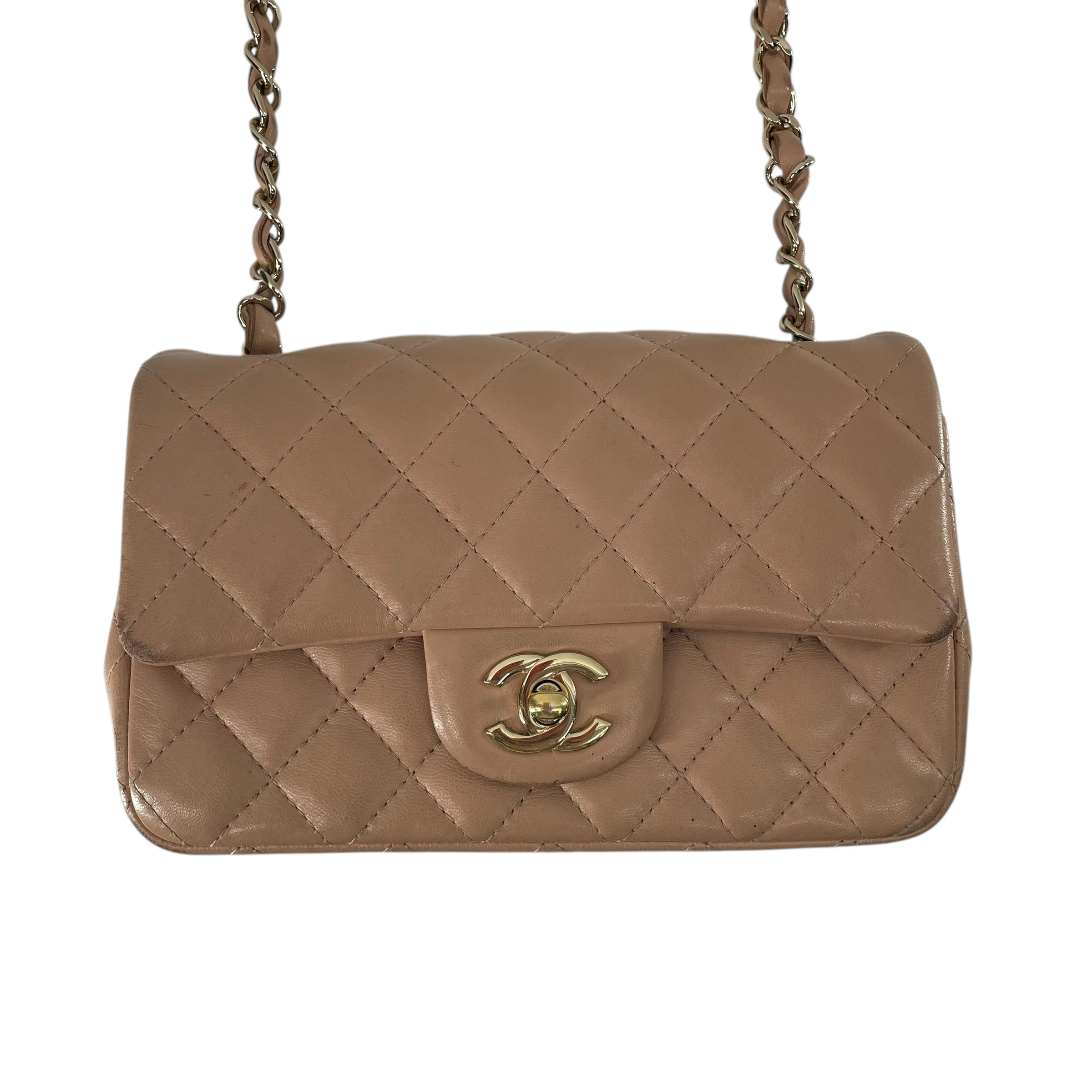 CHANEL/Cross Body Bag/Leather/BEG/QUILTED FLAP view 6