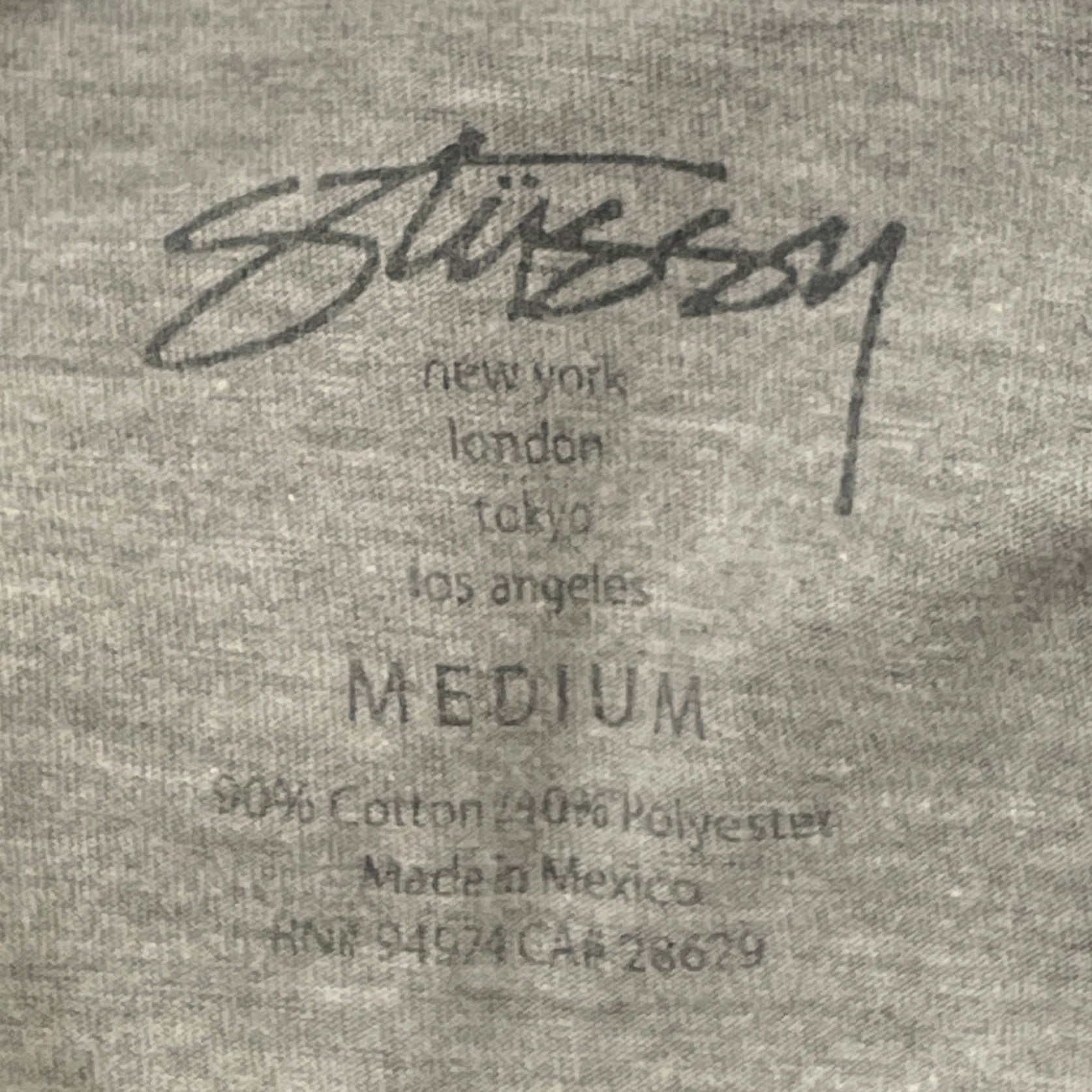 STUSSY/T-Shirt/M/Cotton/GRY/ view 3