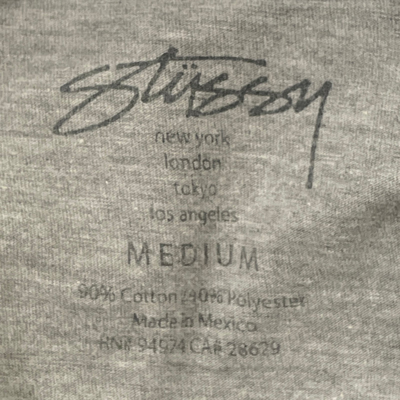 STUSSY/T-Shirt/M/Cotton/GRY/