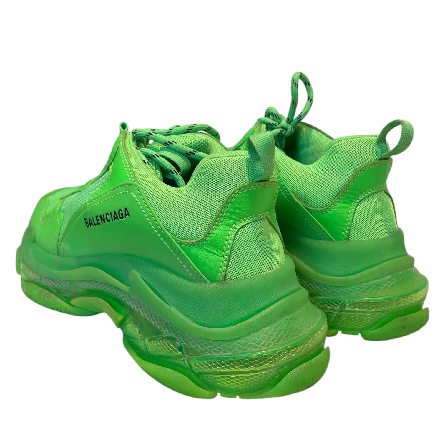 BALENCIAGA/Low-Sneakers/US 12/Acrylic/GRN/LIME GREEN TRIPLE S view 2