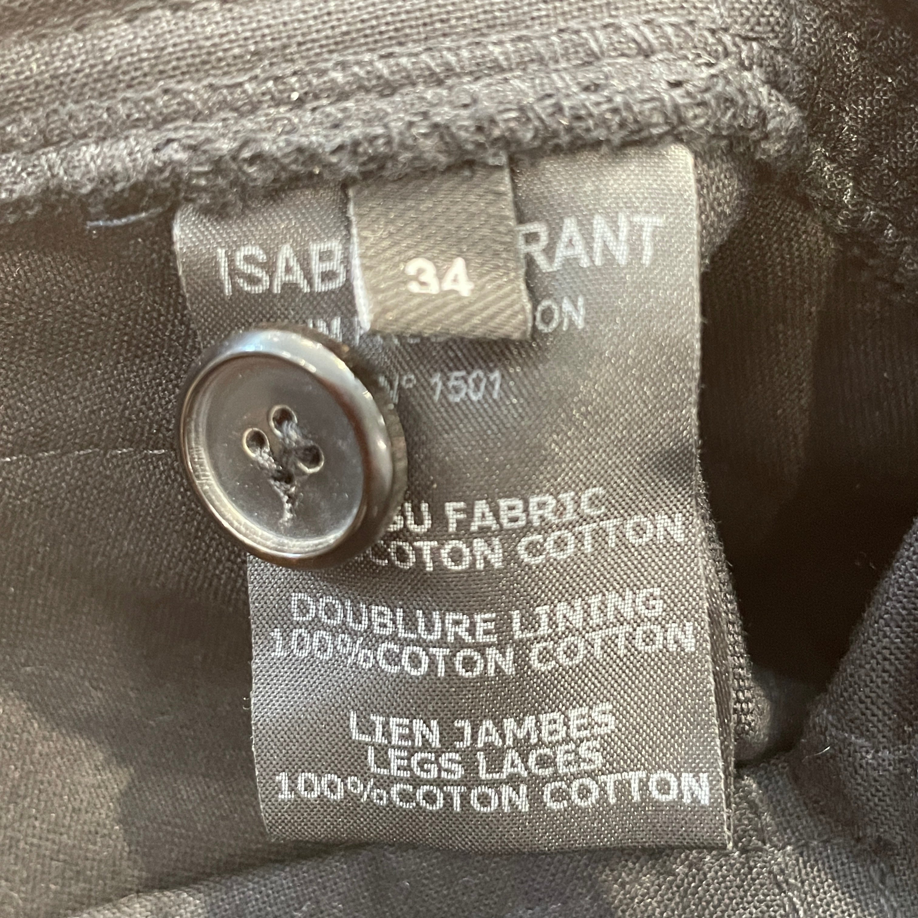 ISABEL MARANT/Skinny Pants/34/Cotton/BLK/SIDE STRIPE PANTS view 3