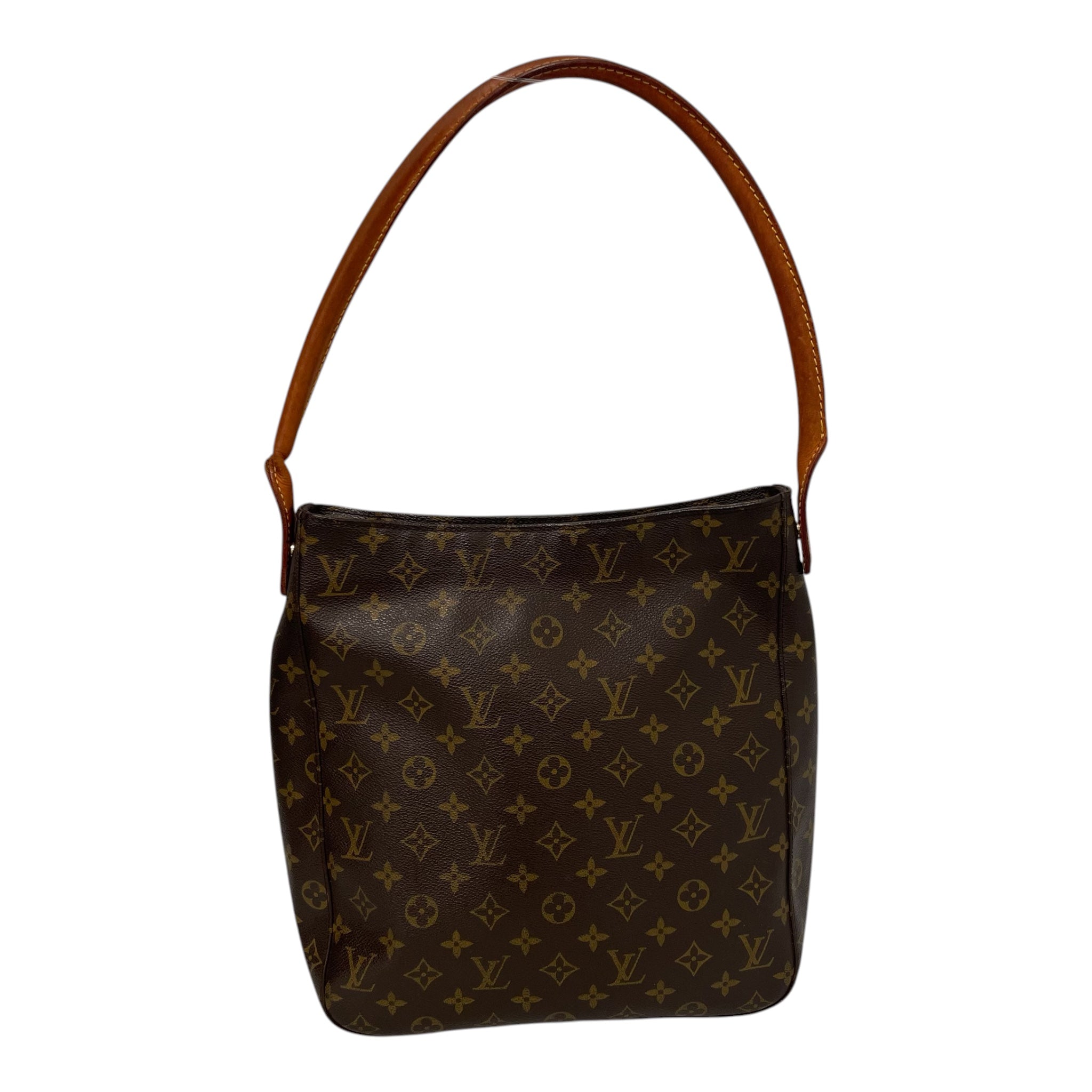 LOUIS VUITTON/Hand Bag/Hombre Check/Leather/BRW/Looping monogram canvas view 2