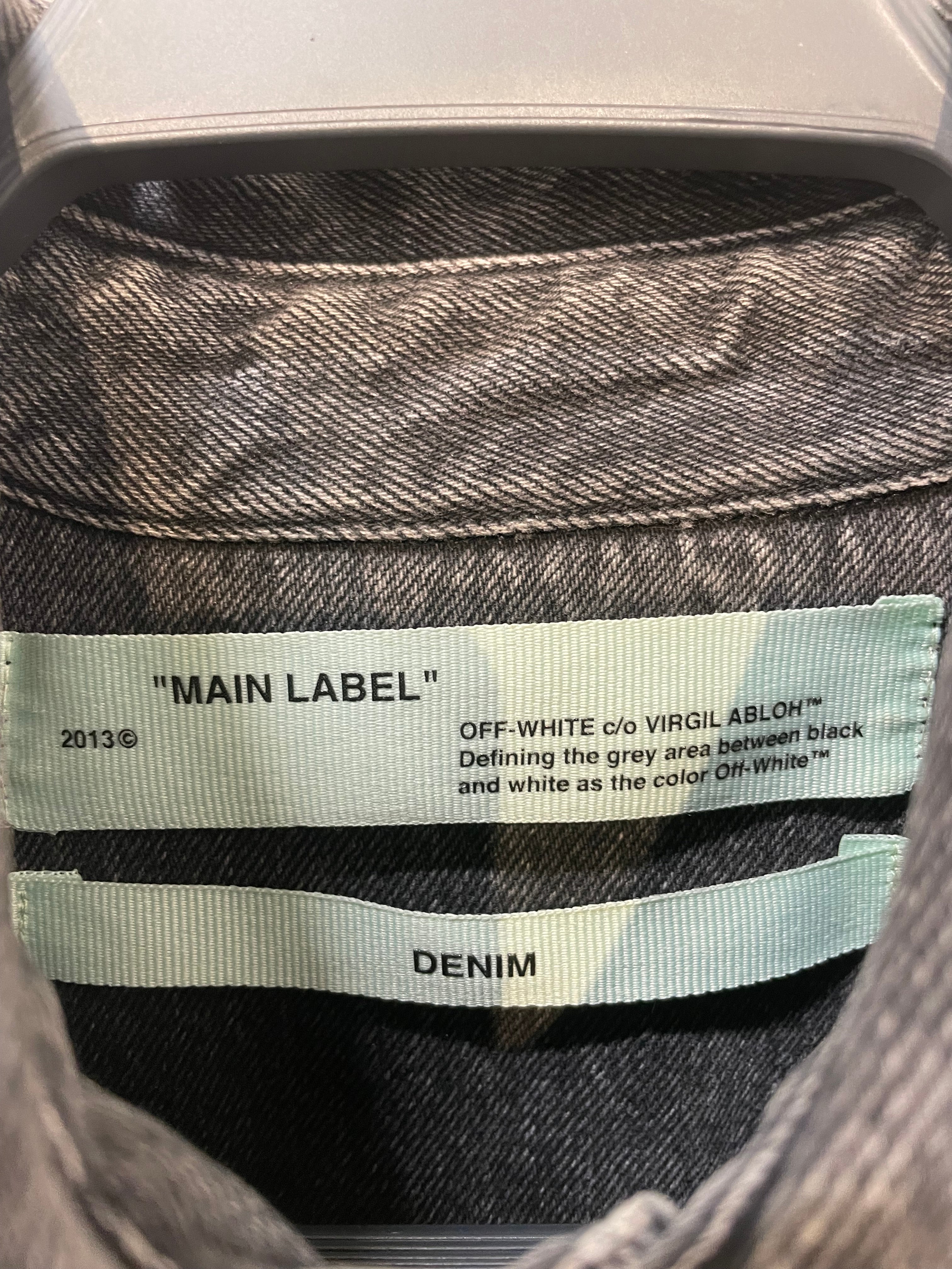 OFF-WHITE/Denim Jkt/40/Denim/GRY/side slits view 3