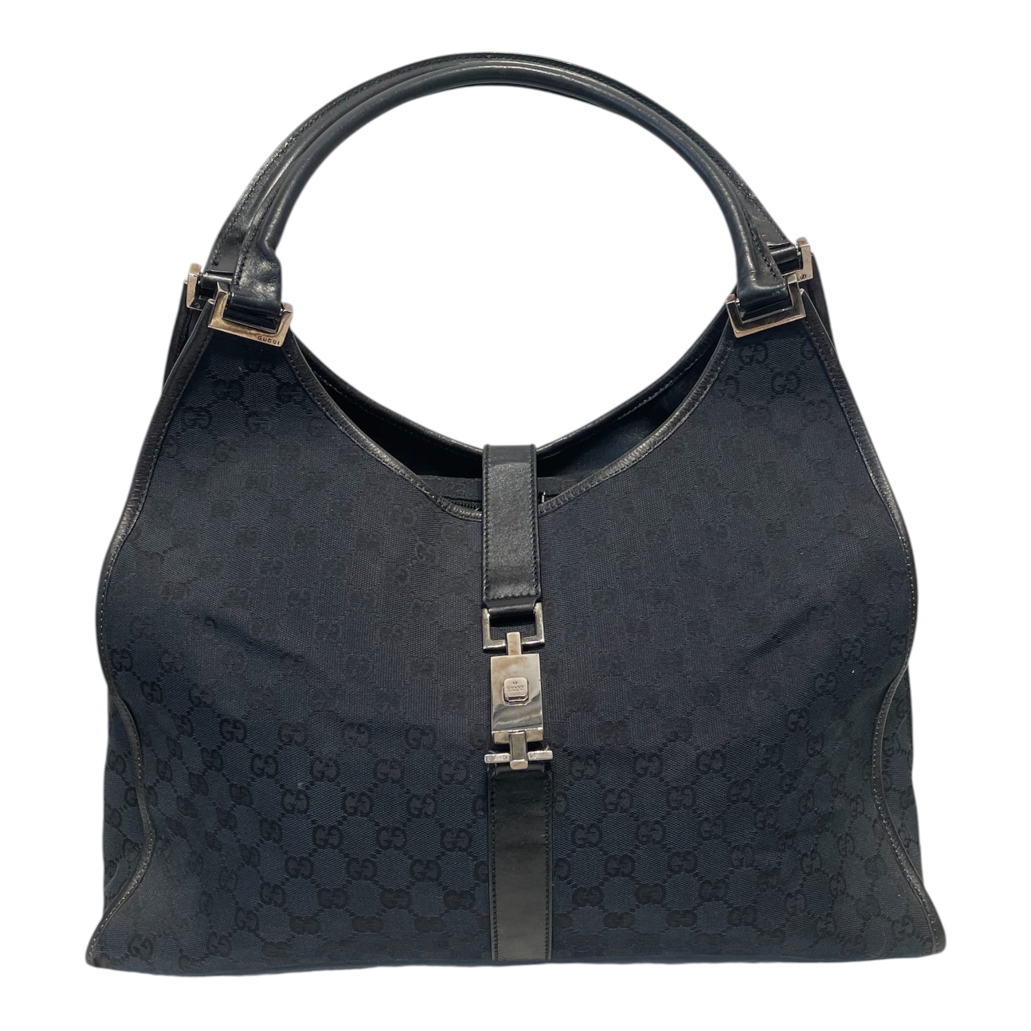 GUCCI/Bag/Monogram/Cotton/BLK/GUCCI JACKIE BRANDOT LARGE view 1