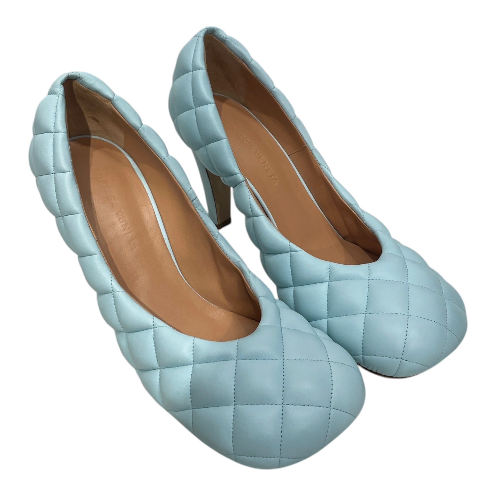 BOTTEGA VENETA/Heels/EU 39/Leather/BLU/BLOC PADDED PUMP view 1