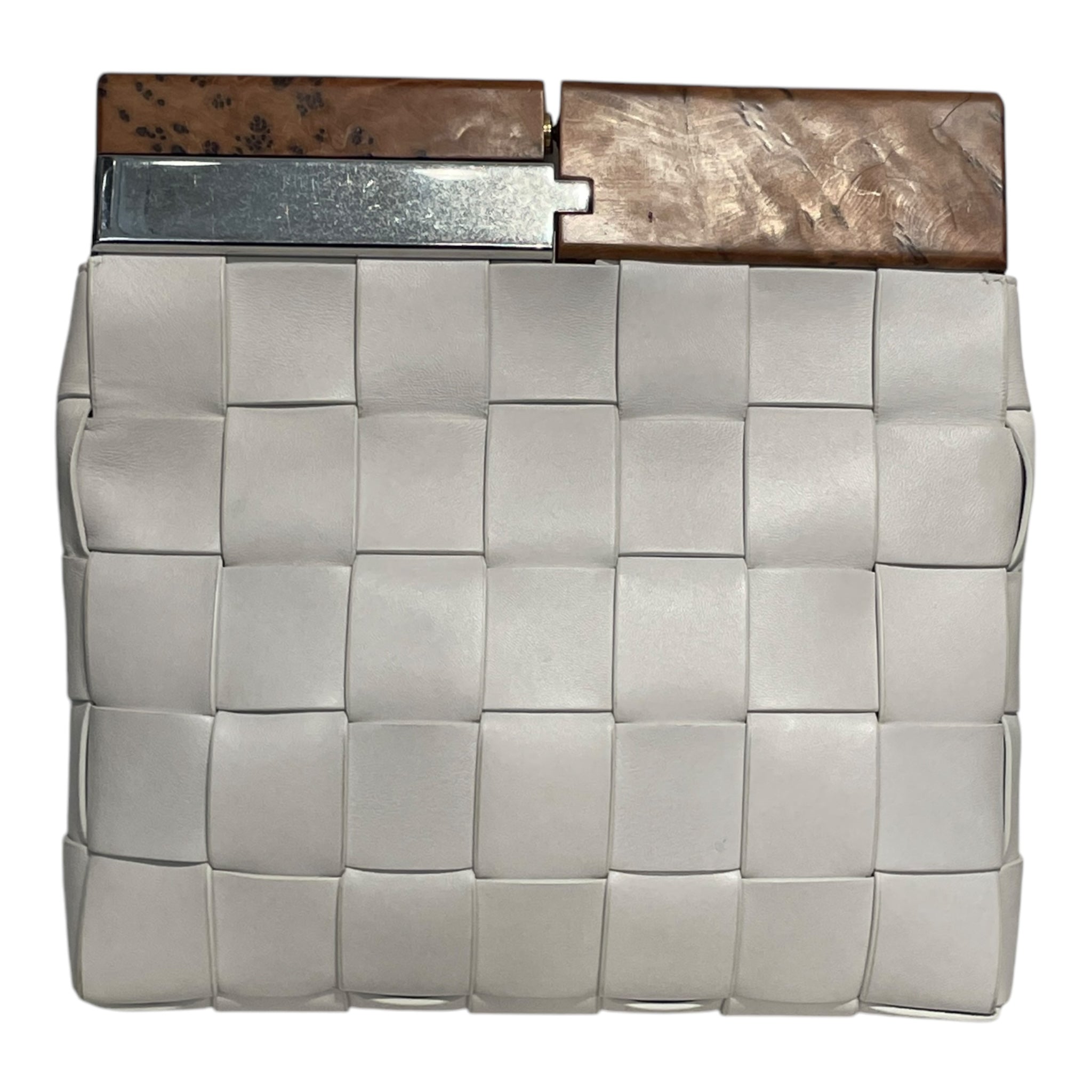 BOTTEGA VENETA/Clutch Bag/OS/Leather/WHT/BV SNAP view 2