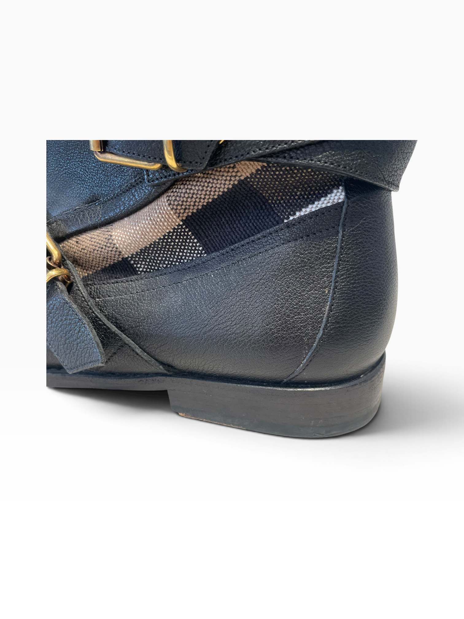 BURBERRY/Ankle Boots/EU 39.5/Leather/BLK/Nova Check view 6