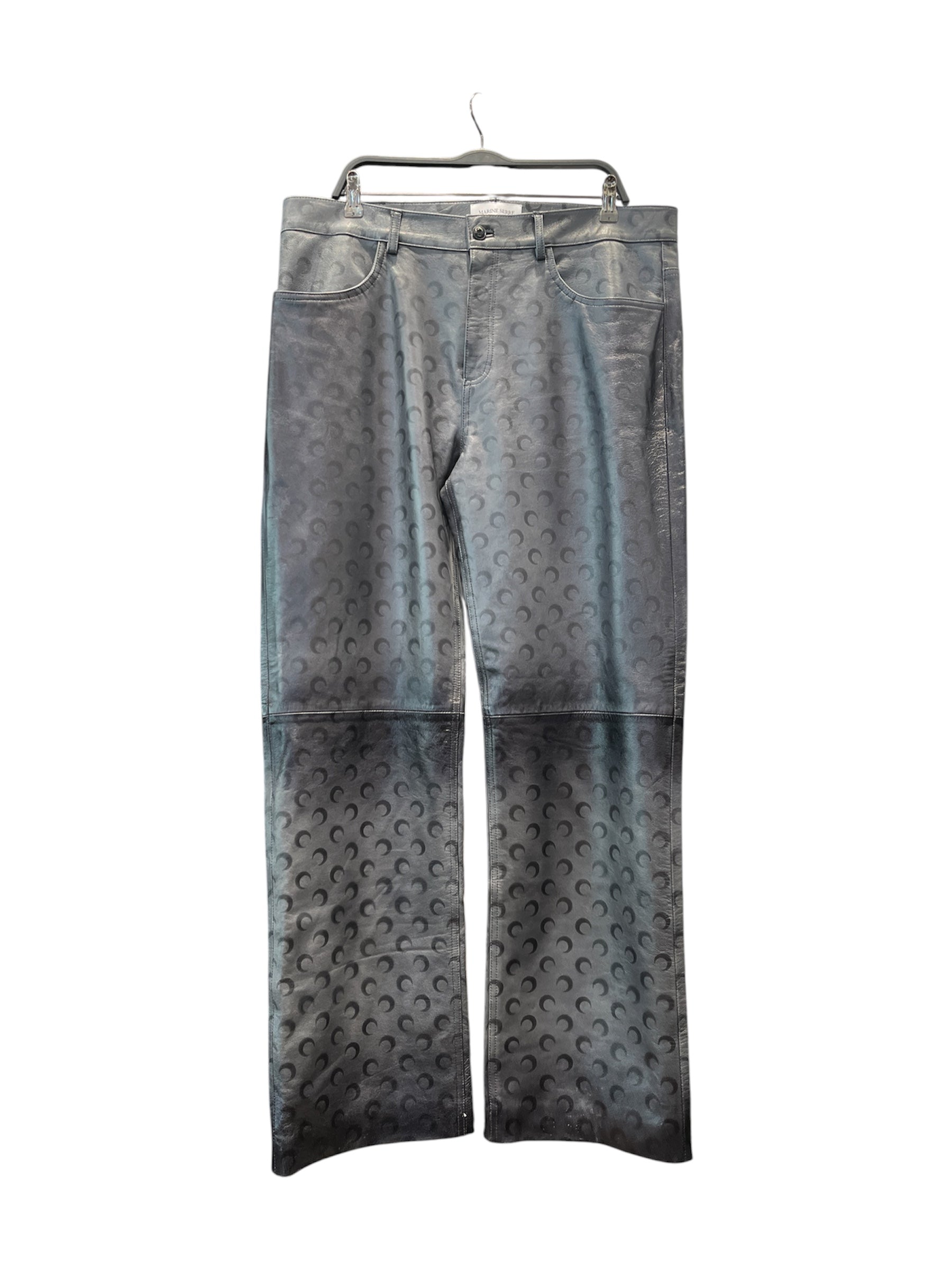 MARINE SERRE/Pants/56/Lambskin/GRY/All Over Print/CRESCENT AIRBRUSH PANTS view 1