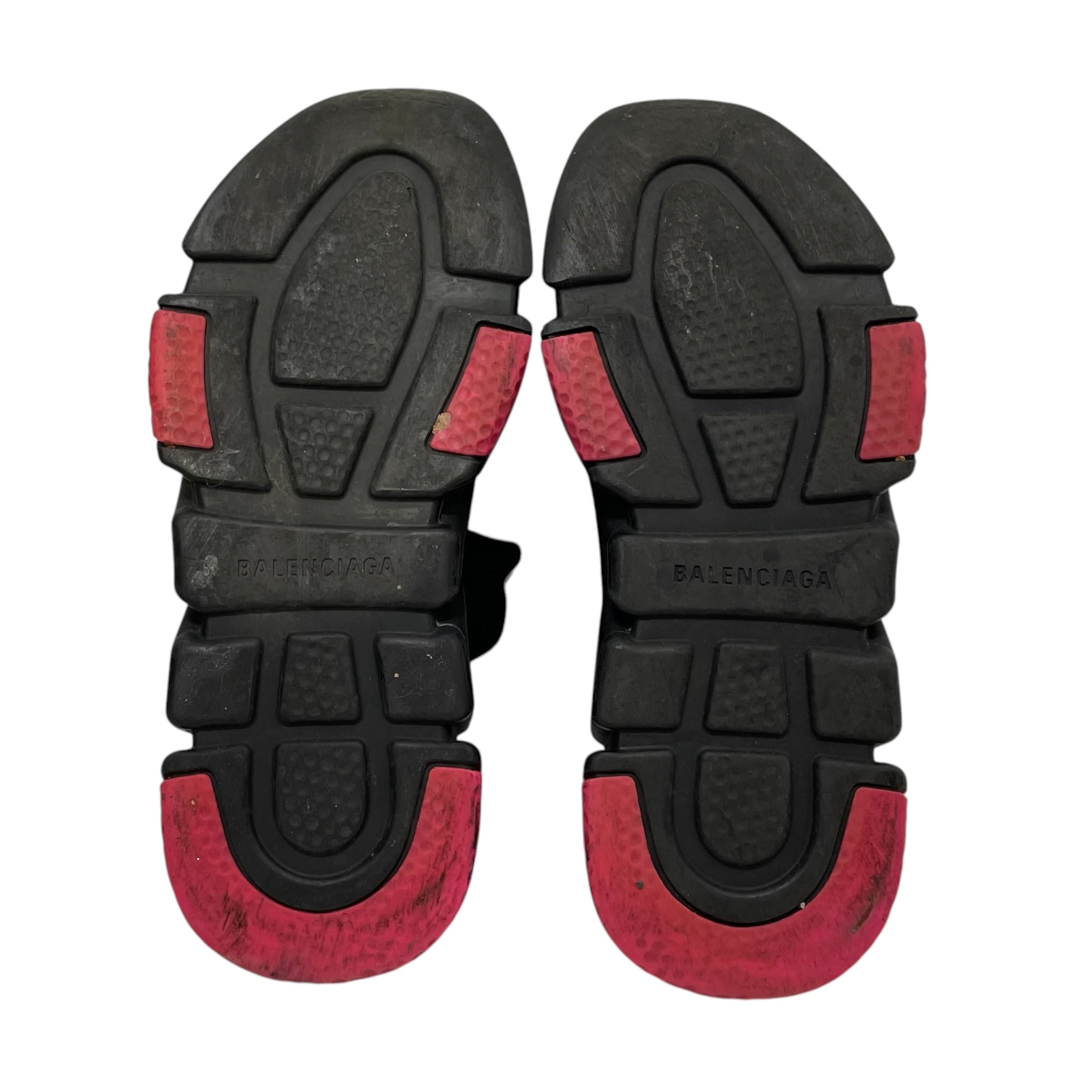 BALENCIAGA/Hi-Sneakers/US 8/Cotton/BLK/BLACK AND PINK SPEED TRAINER view 6