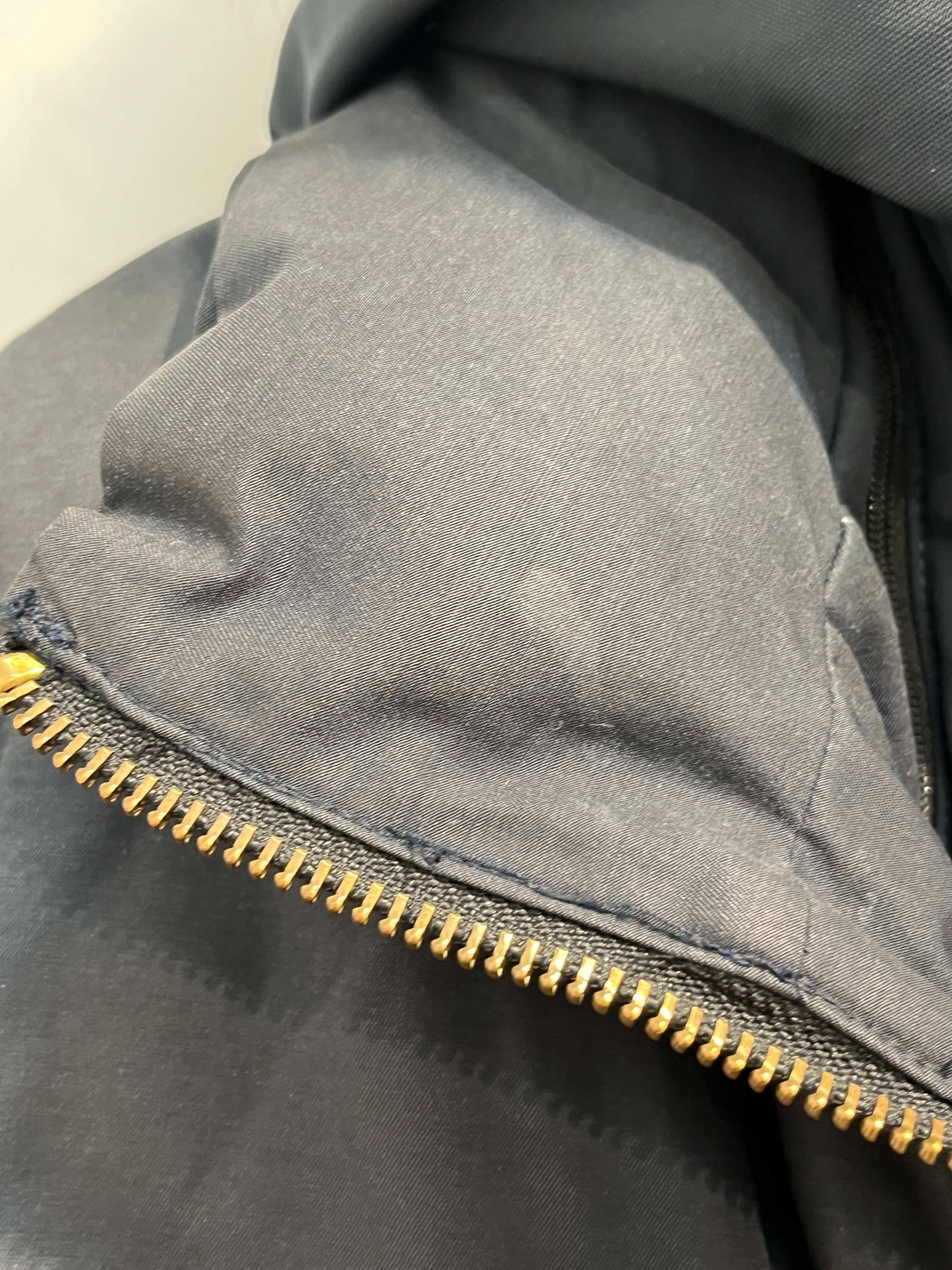 MACKAGE/Puffer Jkt/42/Polyester/NVY/fur hood gold hardware view 7