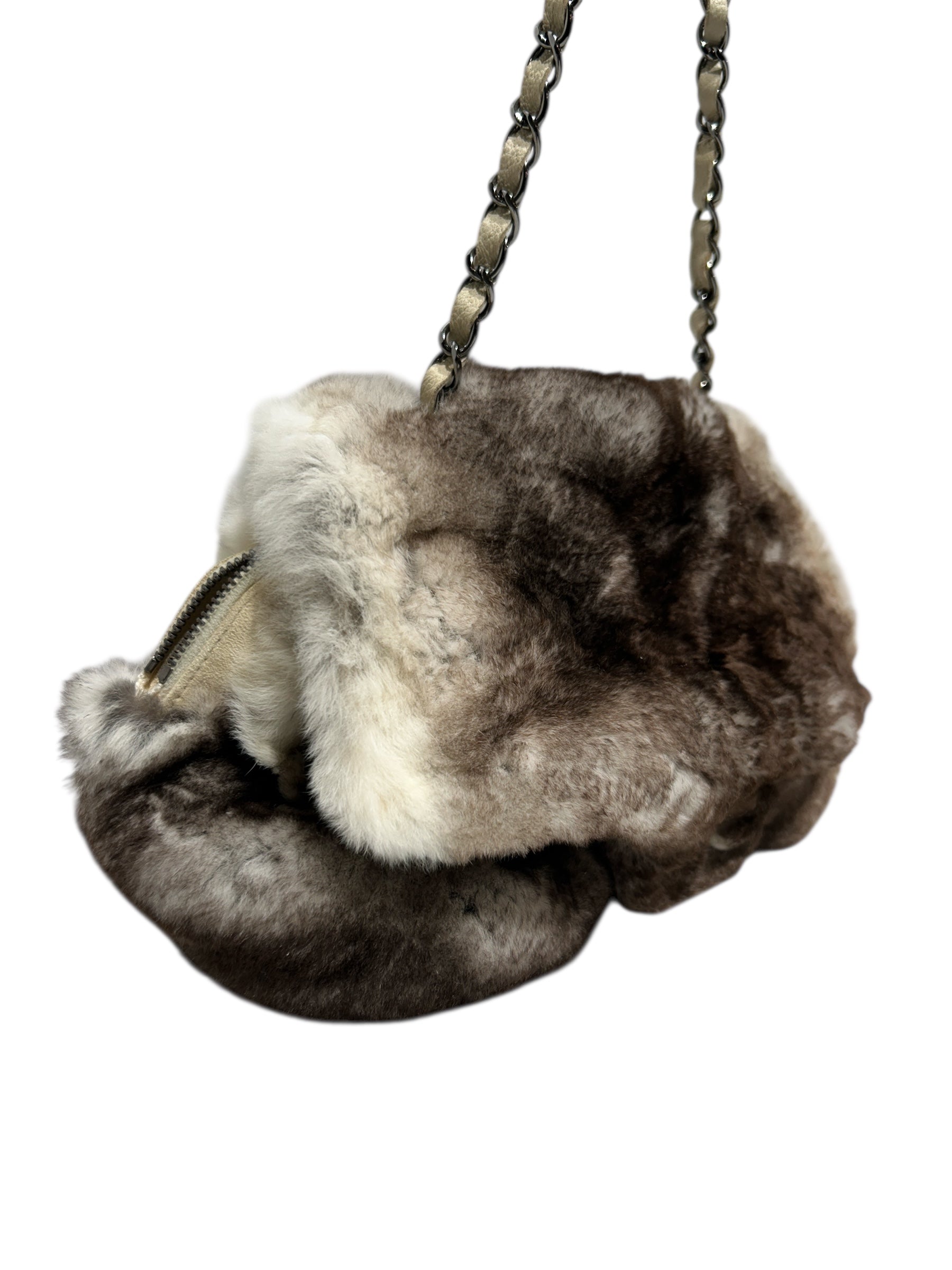CHANEL/Bag/Animal Pattern/Fur/GRY/CHINCHILLA FUR FLAP BAG view 6